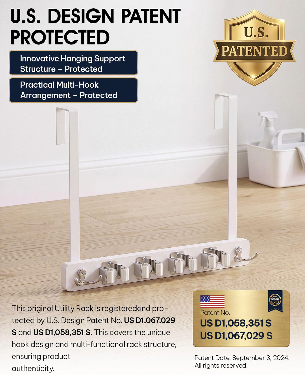 Broom Holder Door Mount