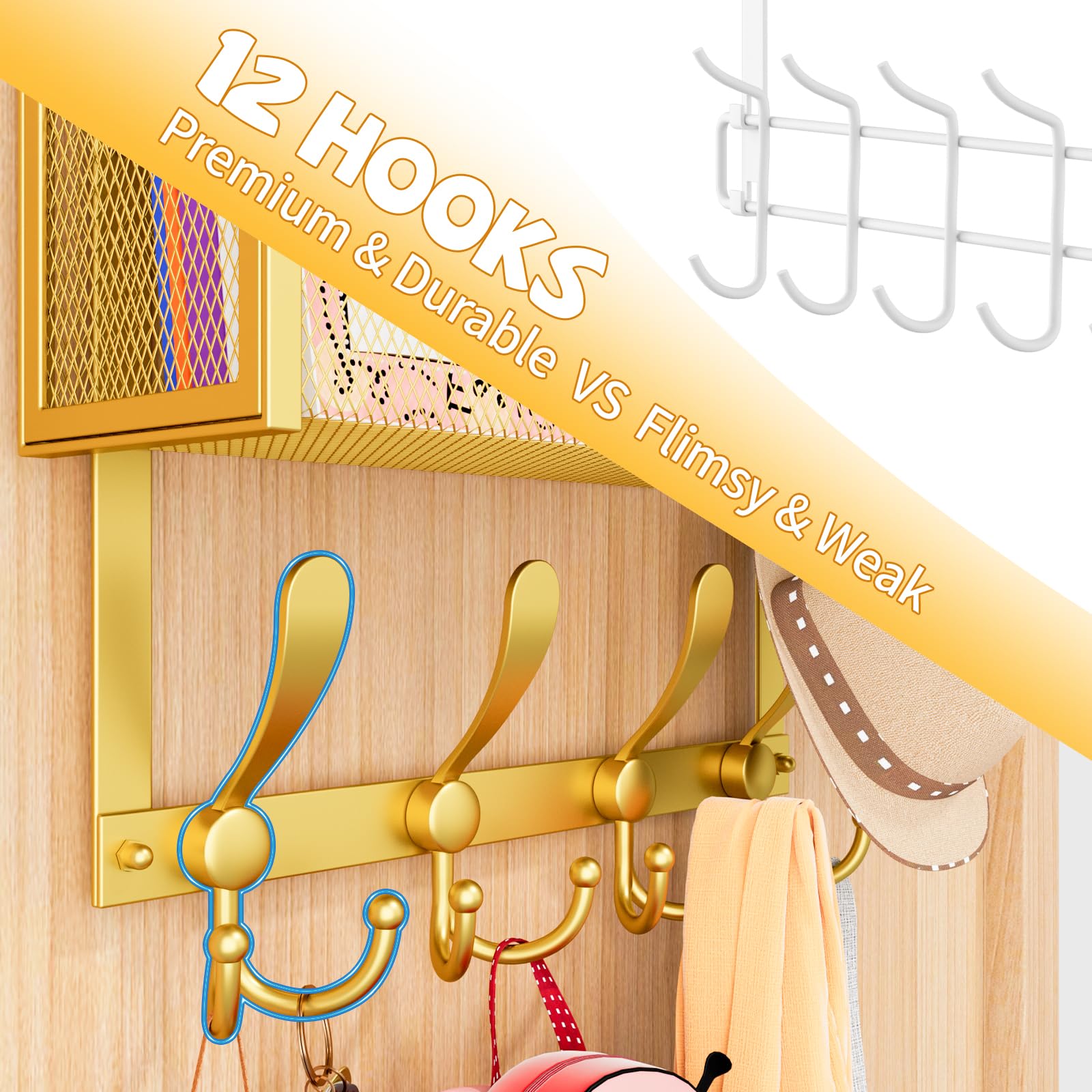 Over The Door Hooks Organizer