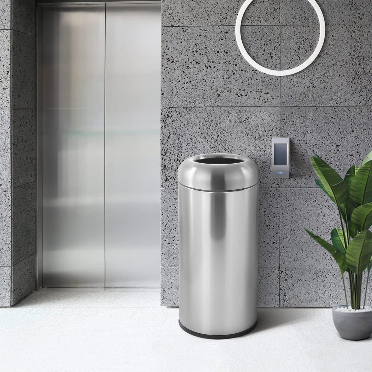 Large Trash Can Open
