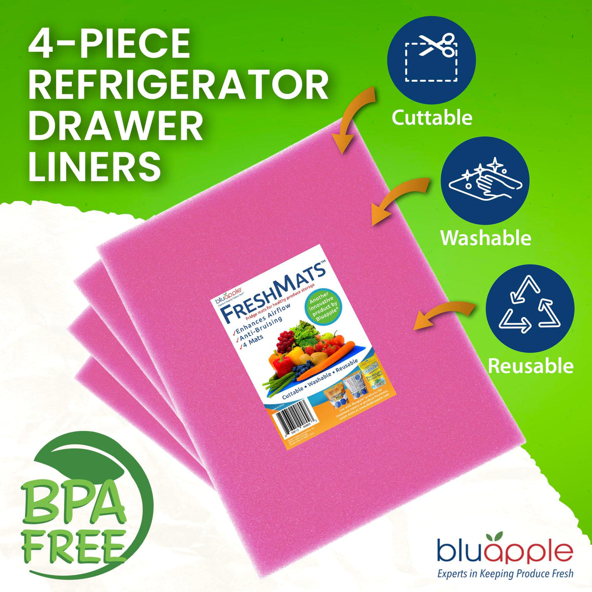 FreshMats Refrigerator Bin Liner (5 Sq Ft)