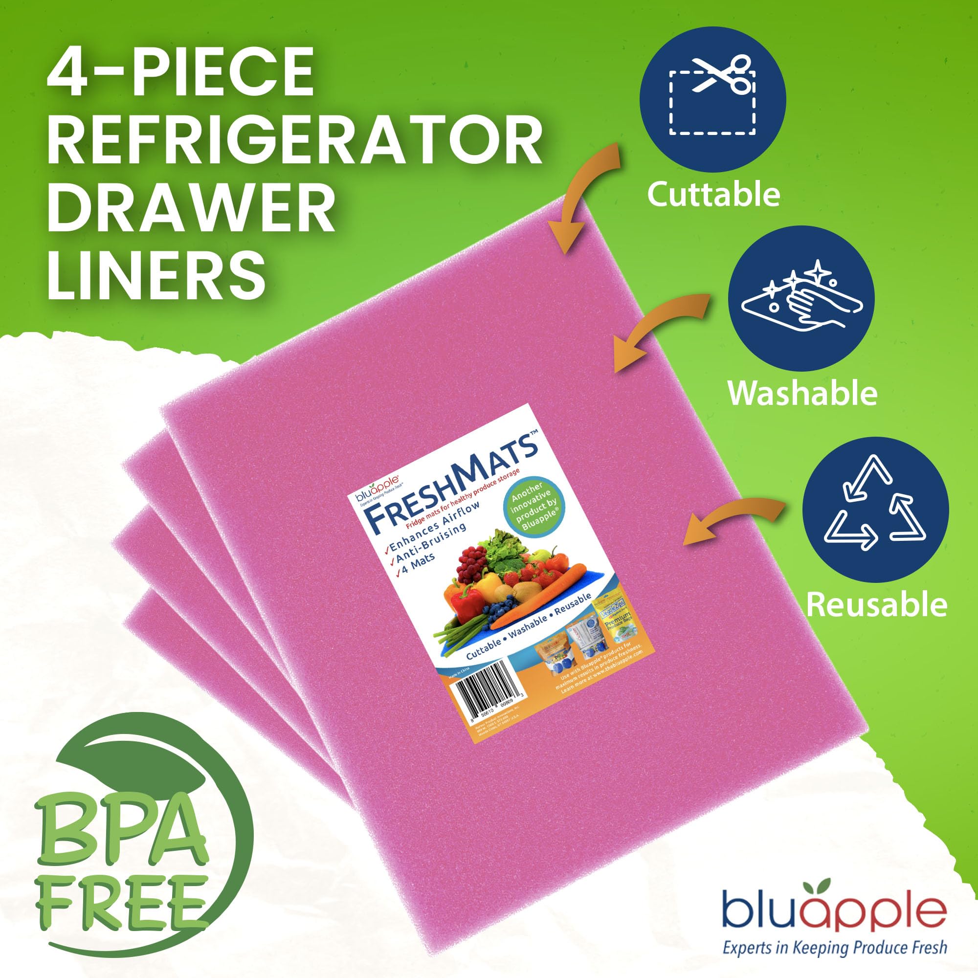 FreshMats Refrigerator Bin Liner (5 Sq Ft)