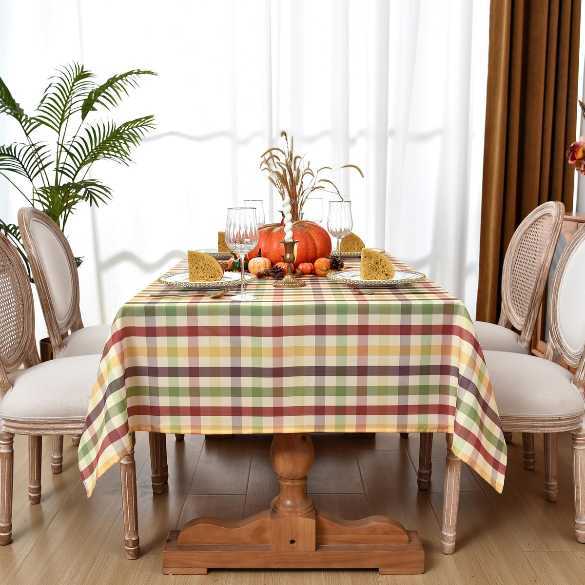 Waterproof Checkered Tablecloth Fabric