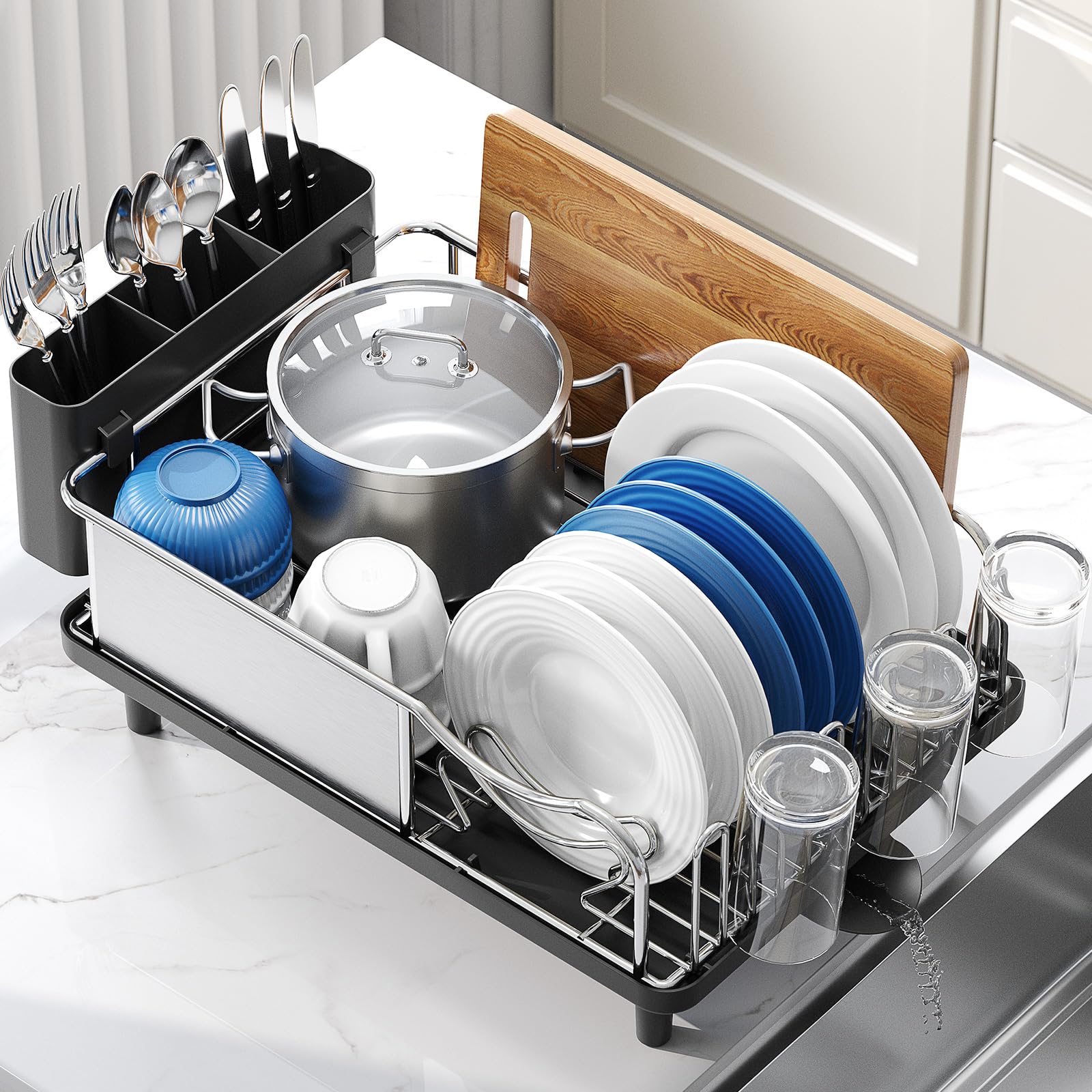 Stainless Steel Dish Drying Rack for Kitchen Counter