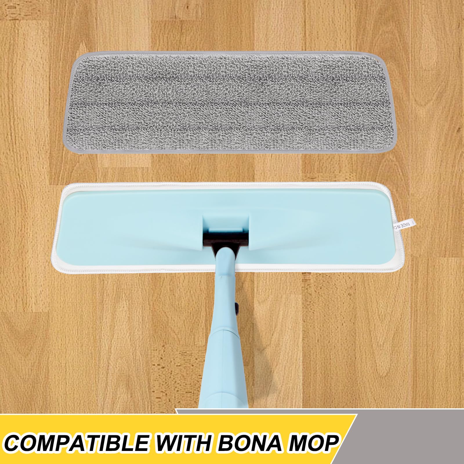 16.5 Inch Reusable Mop Pads Microfiber Spray Mop Replacement Heads for Wet