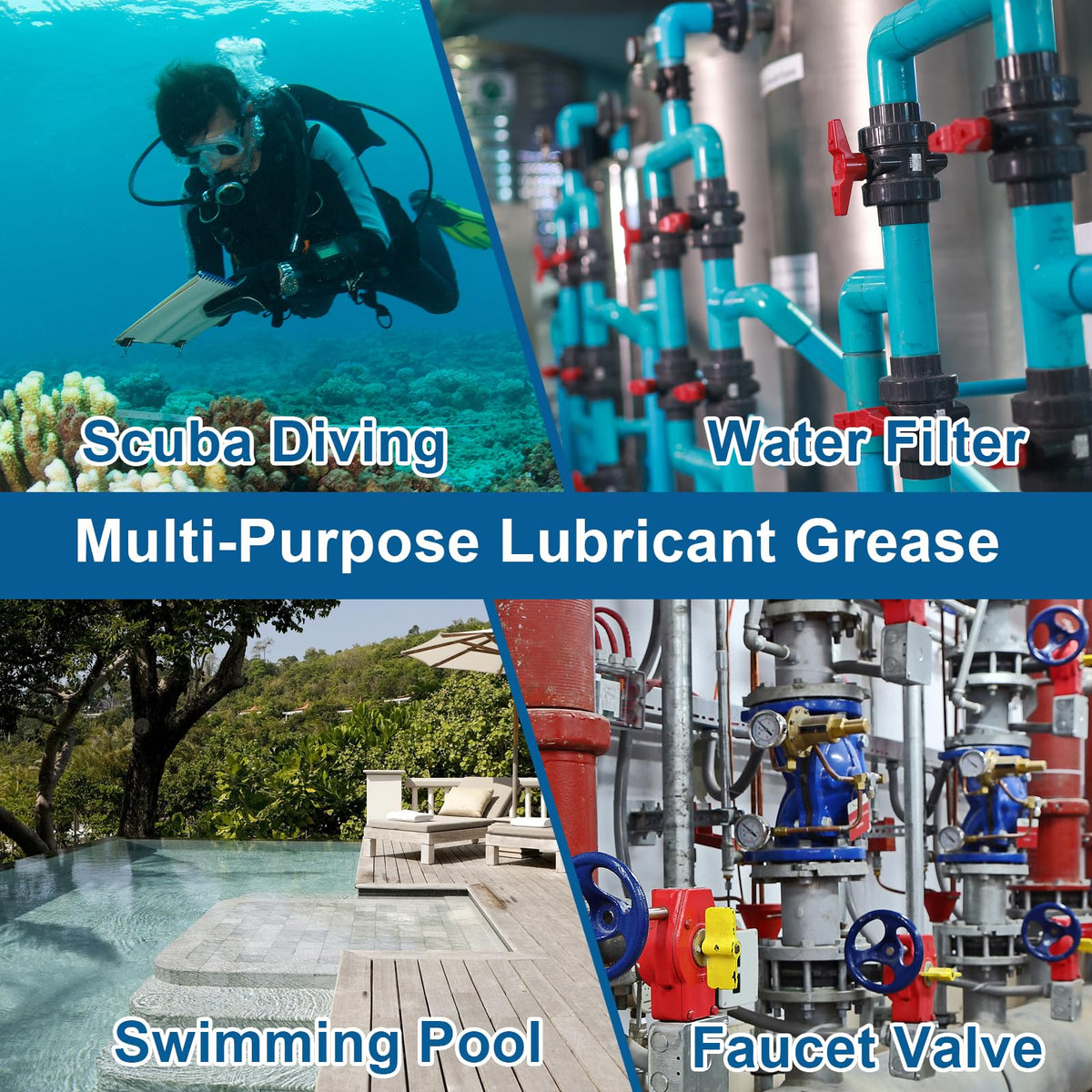 Faucet O Rings Grease Silicone Lubricant Pool Lube Tube for O Ring Rubber Washers Water Filter Pump Gaskets Cartridges Valves Pressure Plugs Seals