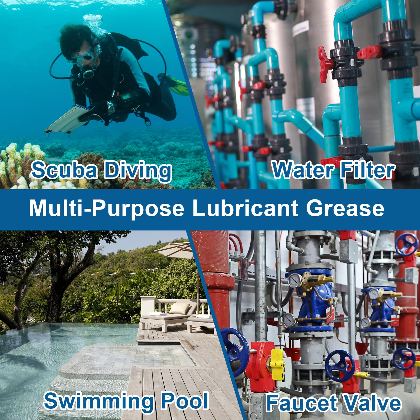 Faucet O Rings Grease Silicone Lubricant Pool Lube Tube for O Ring Rubber Washers Water Filter Pump Gaskets Cartridges Valves Pressure Plugs Seals