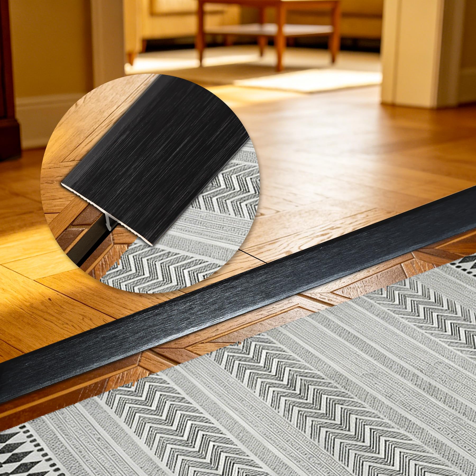 3Pcs Aluminum T Molding Trim & Floor Transition Strips (3 Count)