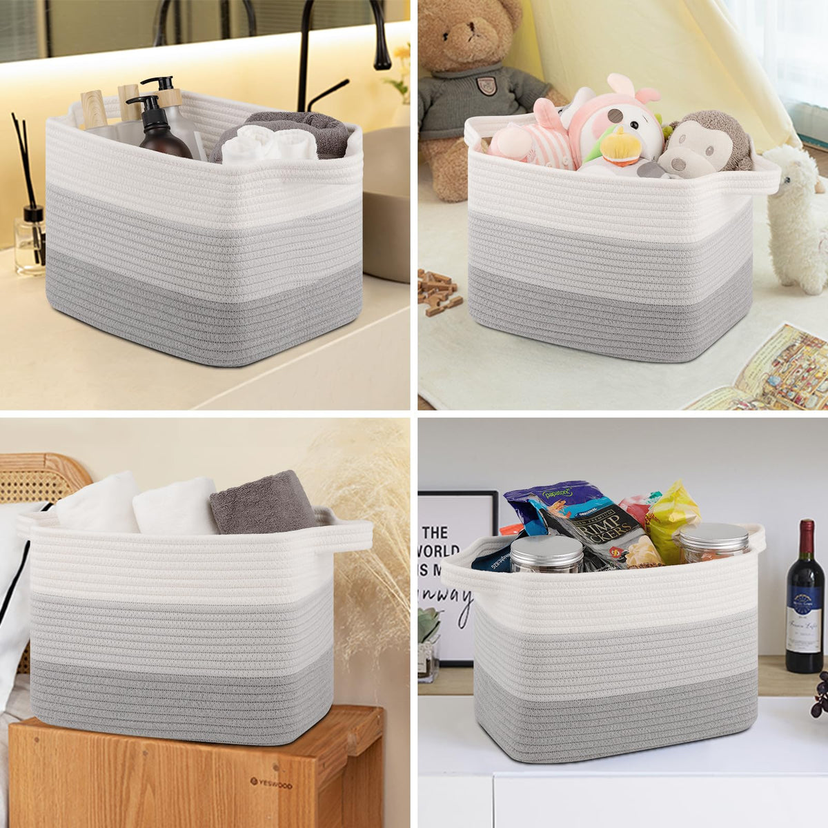 Storage Baskets for Organizing (3 Count)