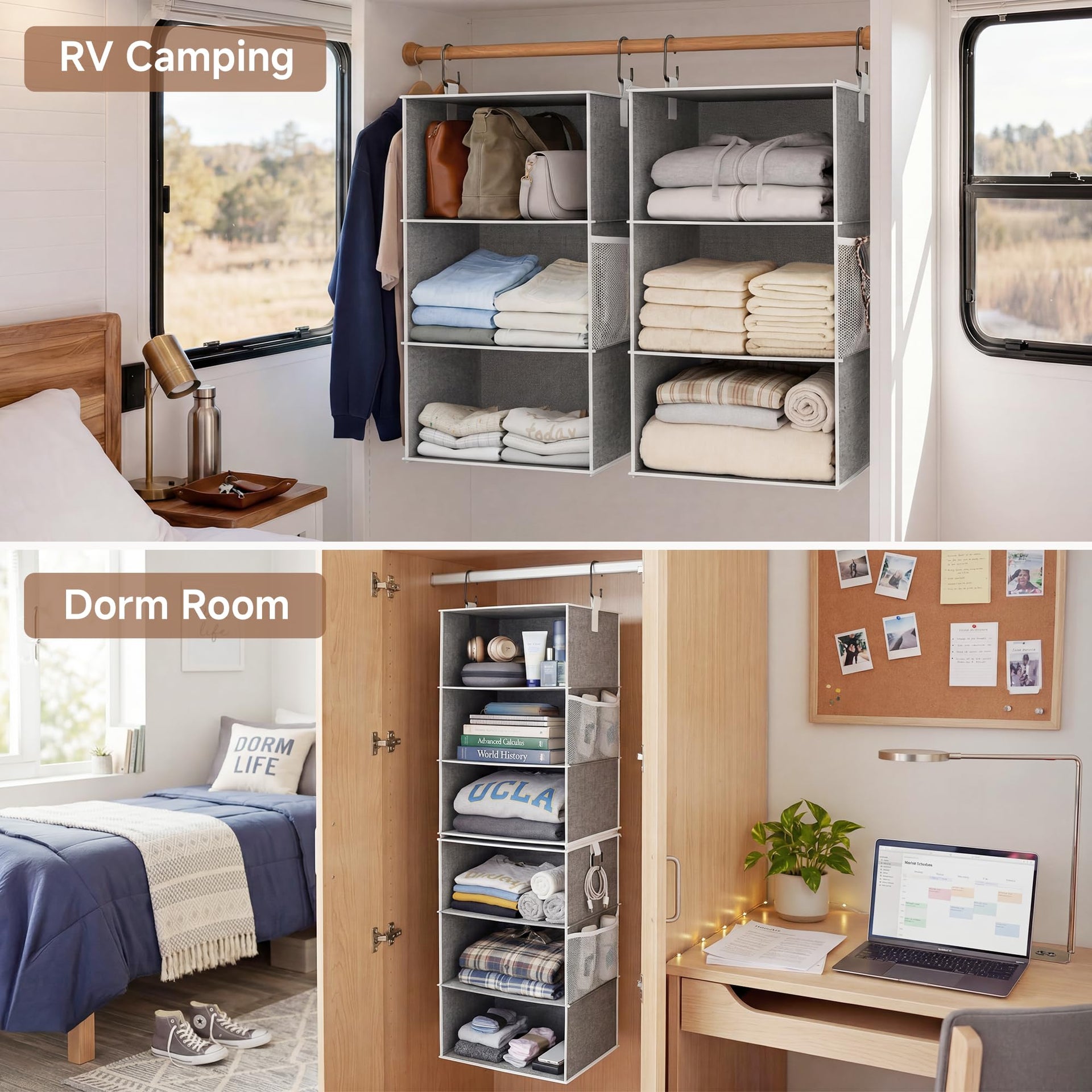 6 Shelf Jumbo Closet Organizers (2 Count)