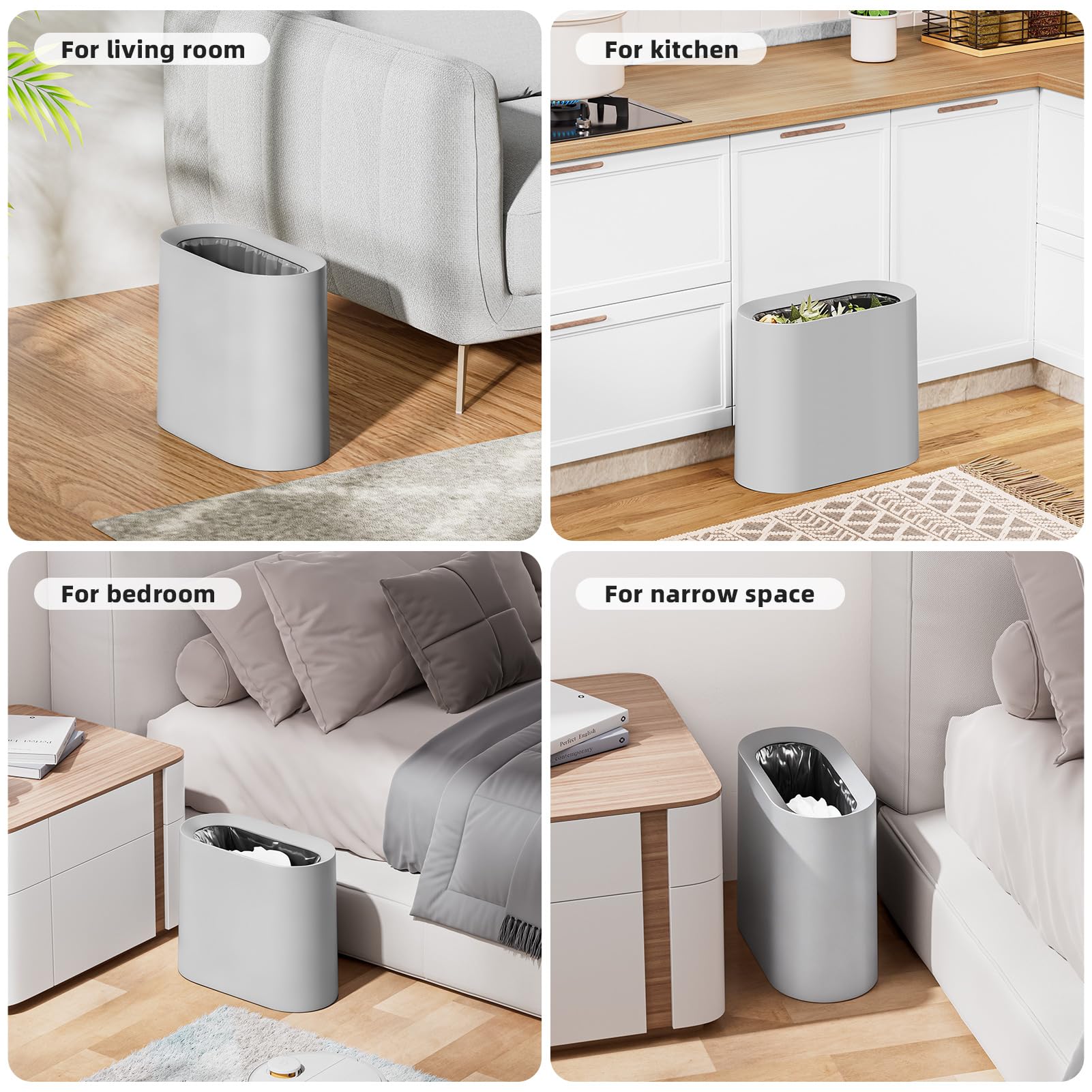 2.3 Gal Bathroom Trash Can