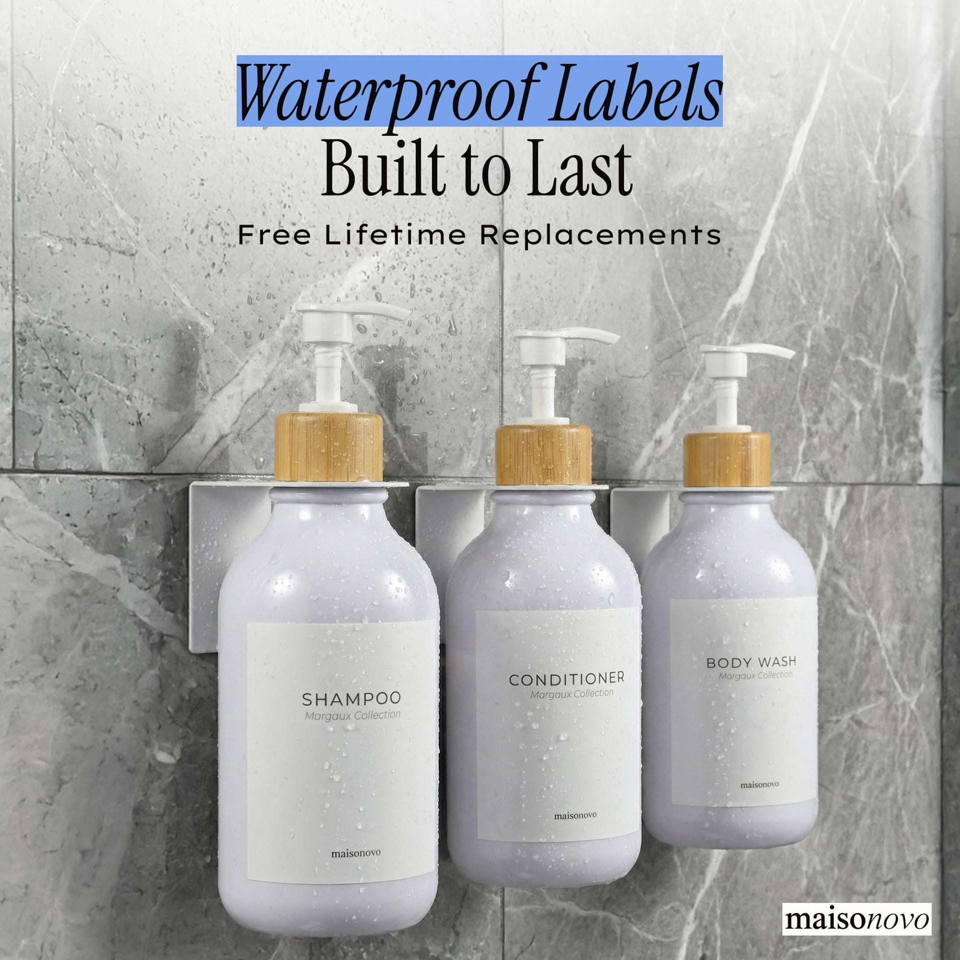 Shampoo and Conditioner Dispenser (3 Count)