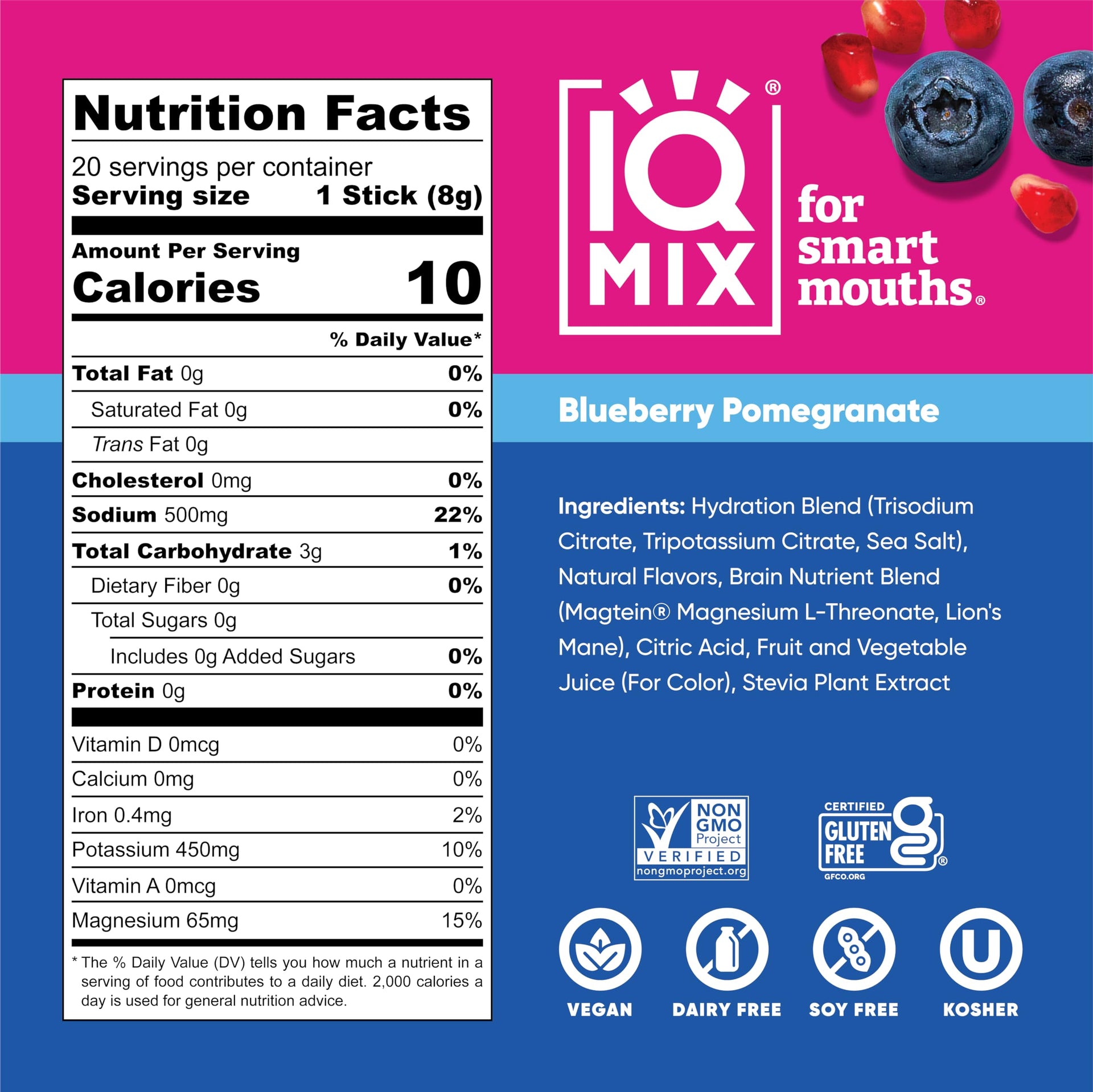 IQMIX Hydration Electrolytes Powder Packets (20 Count)