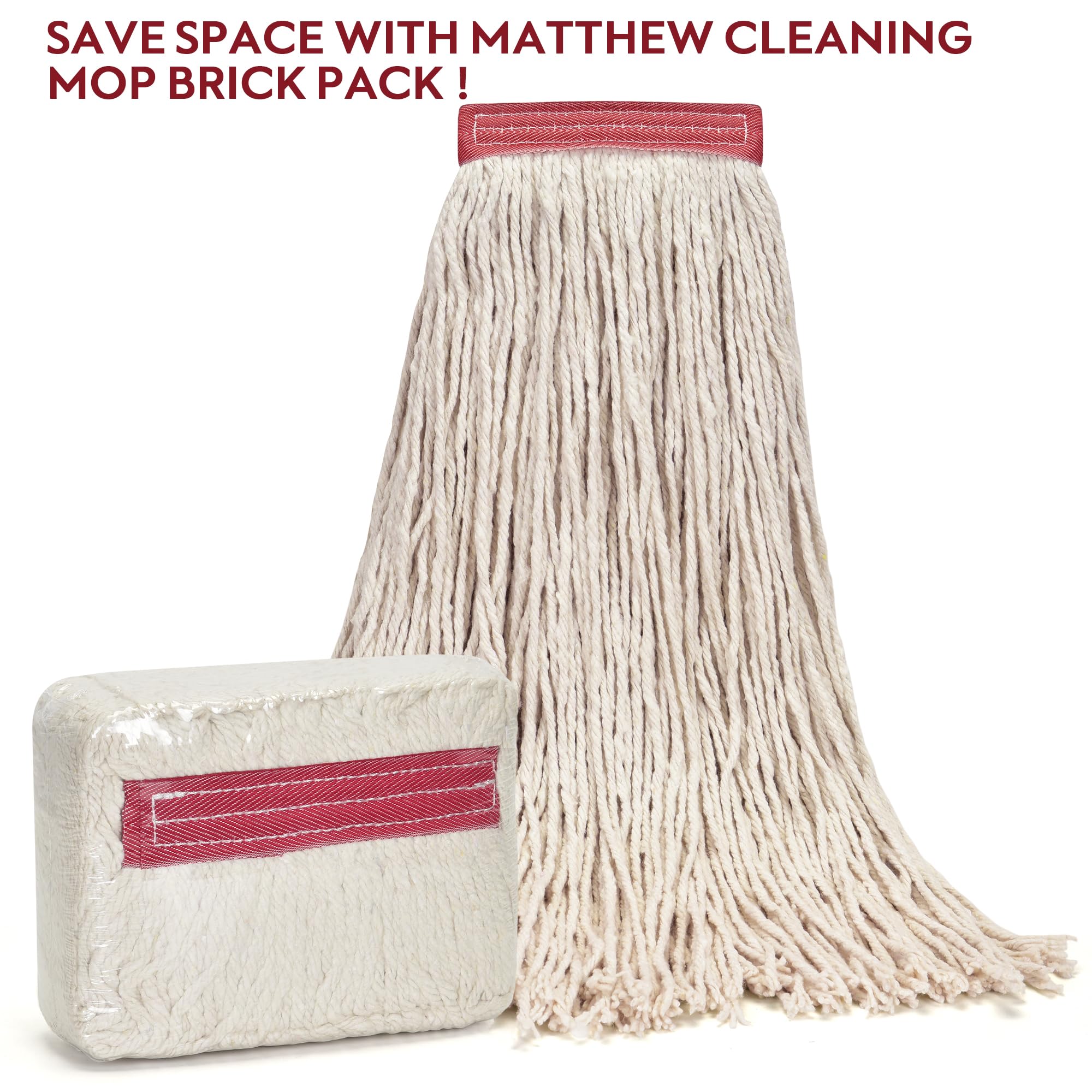 Matthew Cleaning 20oz 6Pack Cotton Floor Mop (6 Count) - ModHome Supplies