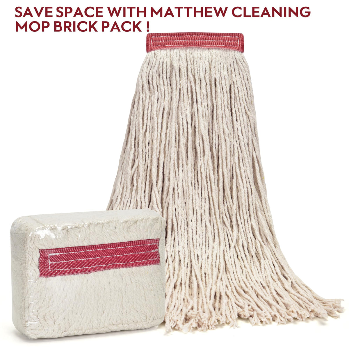 Matthew Cleaning 24oz 12Pack Cotton Mop Head Replacement (12 Count) - ModHome Supplies