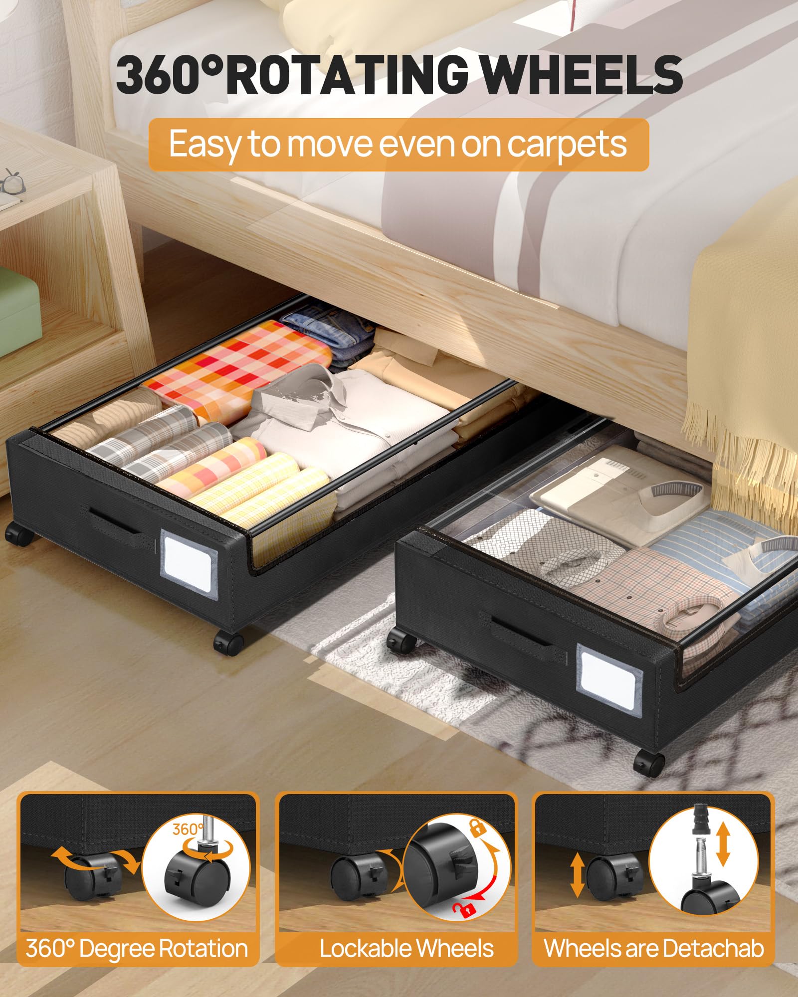 Under Bed Storage With Wheels