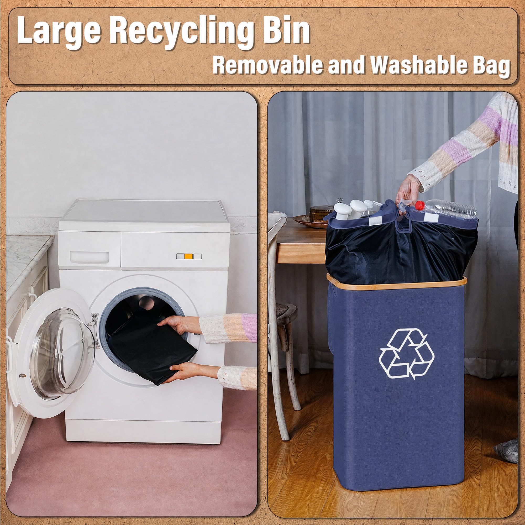 Recycling Bin for Kitchen 26 Gallon
