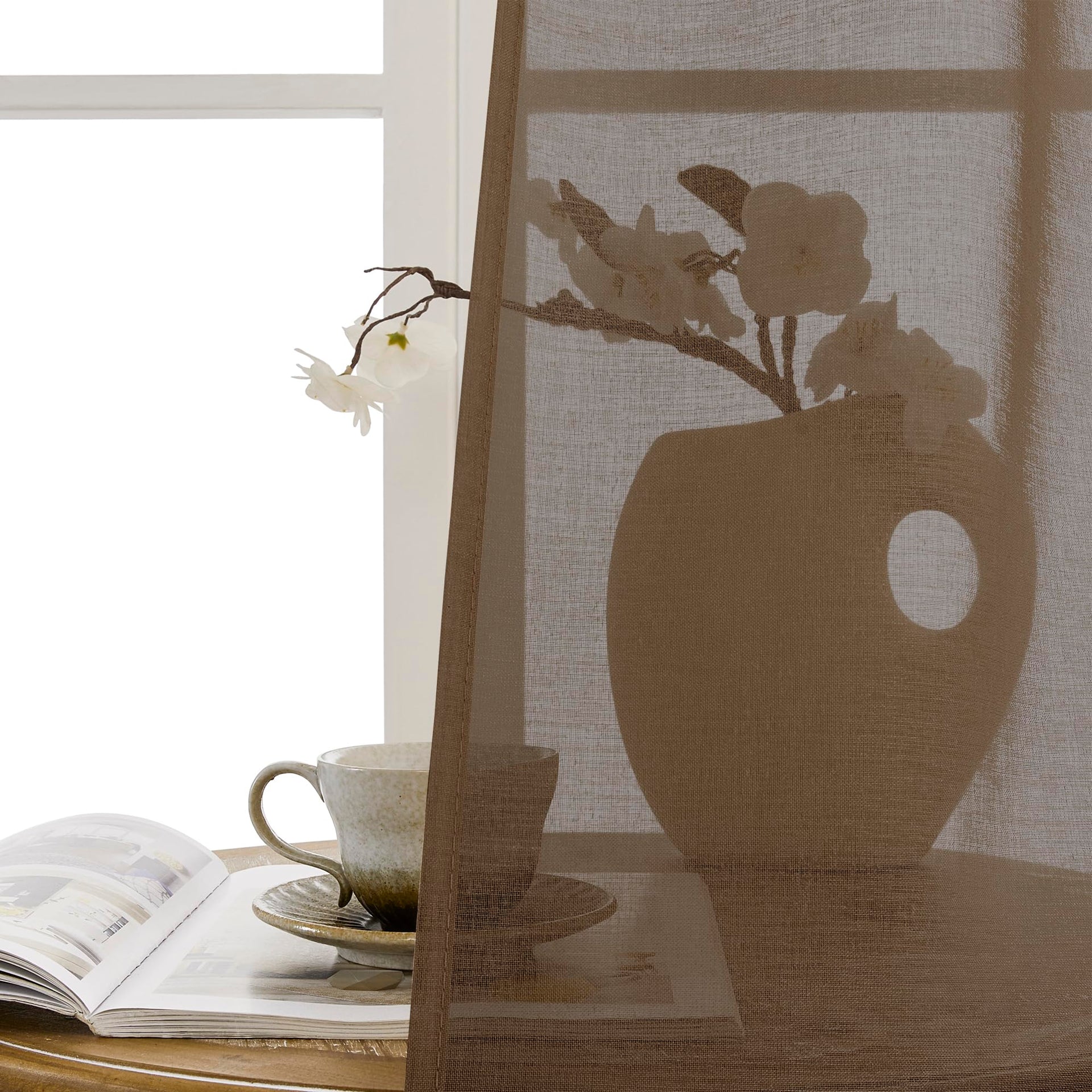 Sheer Door Curtains Closet Linen Textured Curtains Sheer Doorway Light Filtering Voile French Doors Rod Pocket Curtain Patio Glass Door