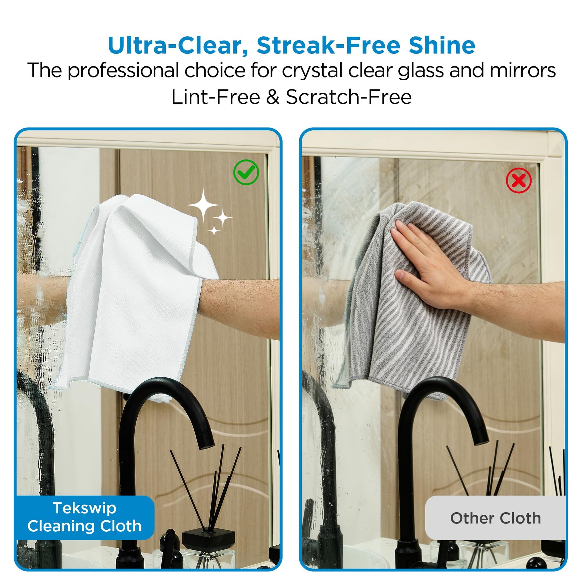 Microfiber Glass Cleaning Cloth (6 Count)