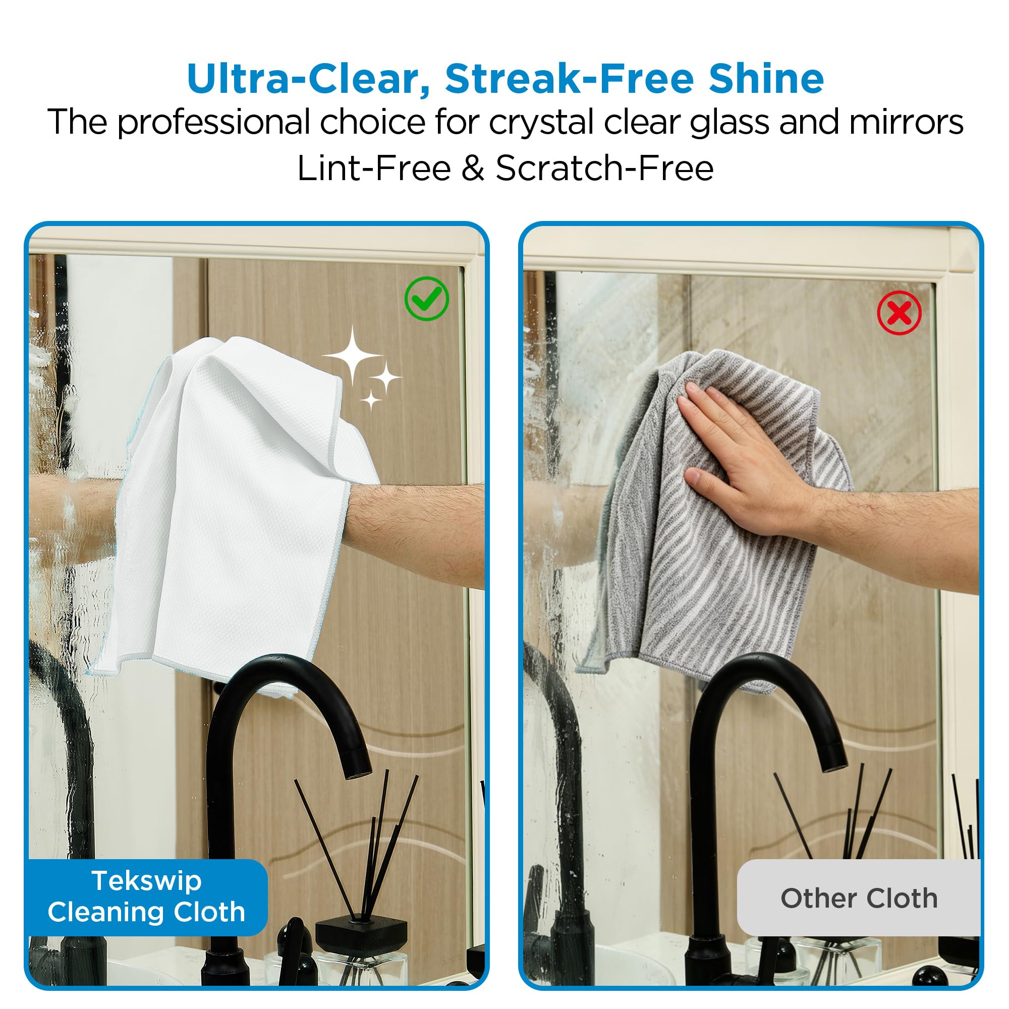 Microfiber Glass Cleaning Cloth (6 Count)