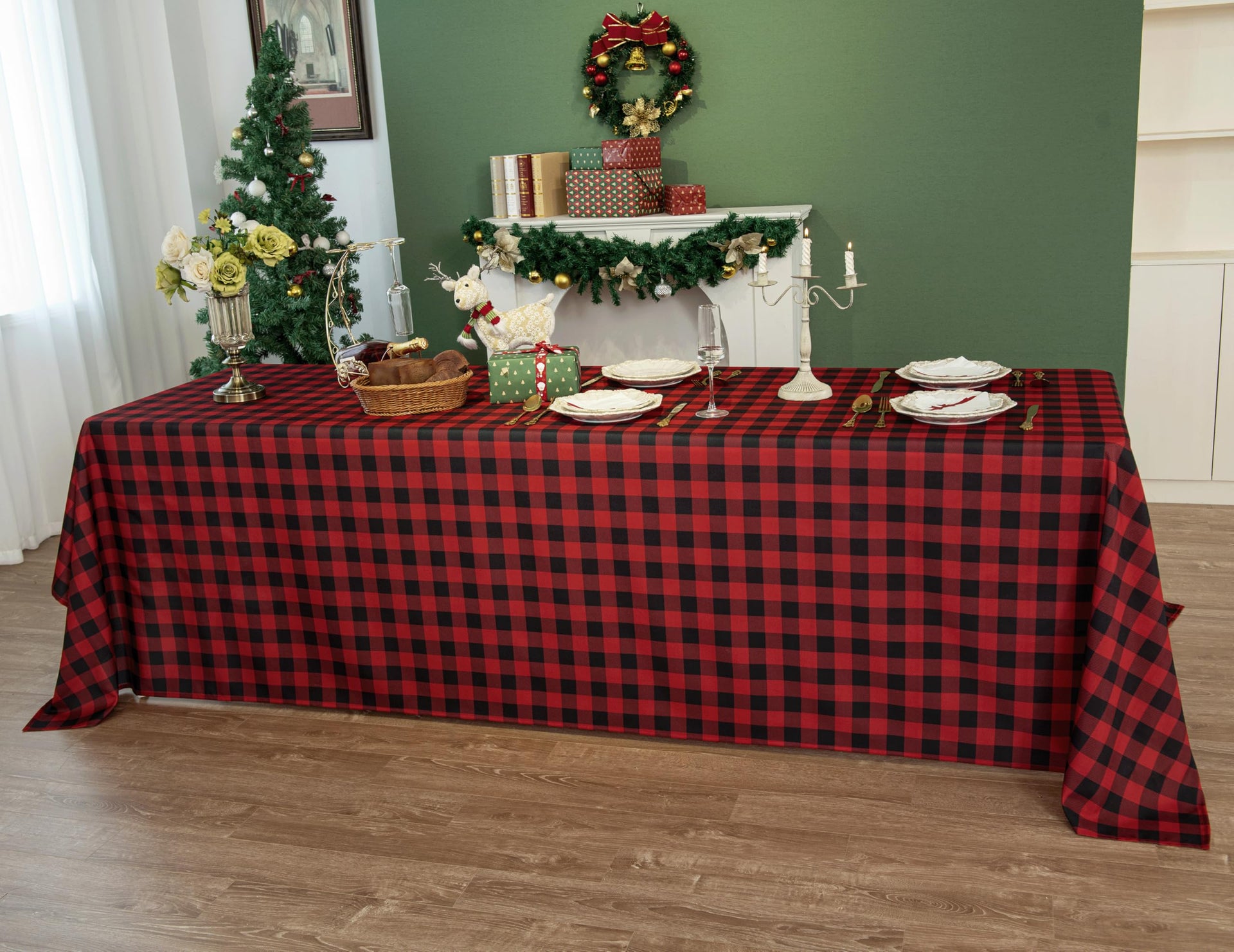 Classic Gingham Buffalo Tablecloth Fabric