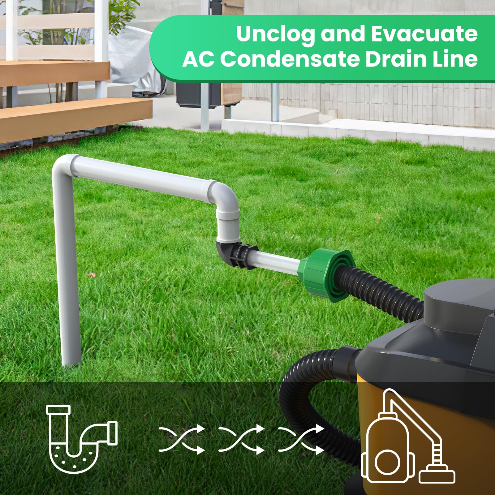 AC Drain Line Unclogger Adapter