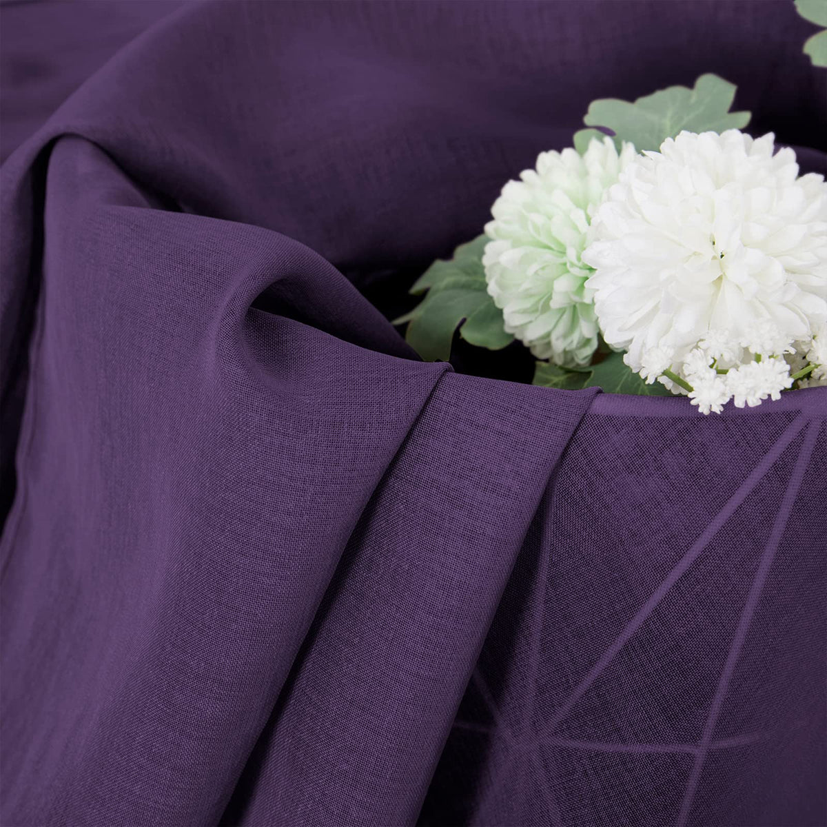 Sheer Curtain Linen Textured Living Room Curtains Sheer Light Filtering Rod Pocket Voile Curtain for Bedroom
