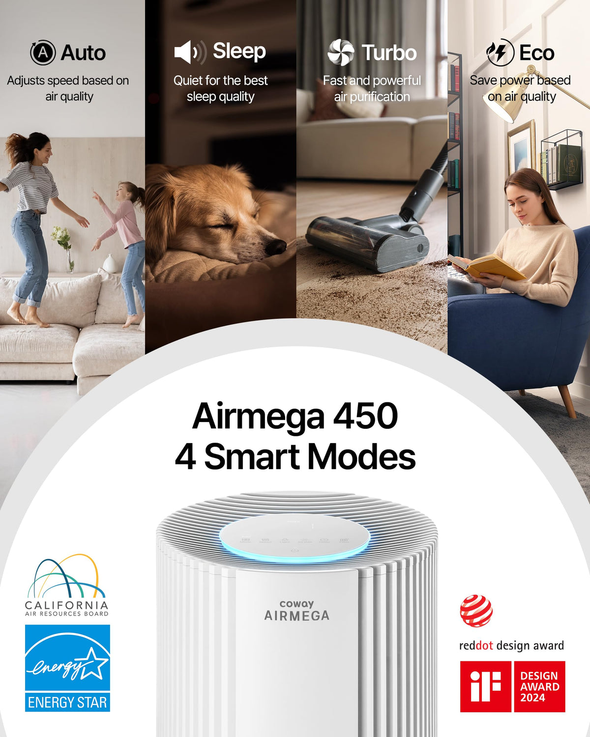 Air Purifier for Large Room Whole Home Up to 3