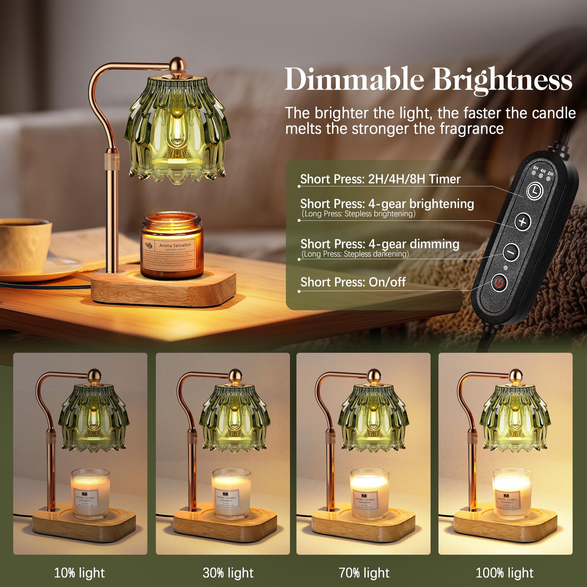 Candle Warmer Lamp with Timer Dimmer
