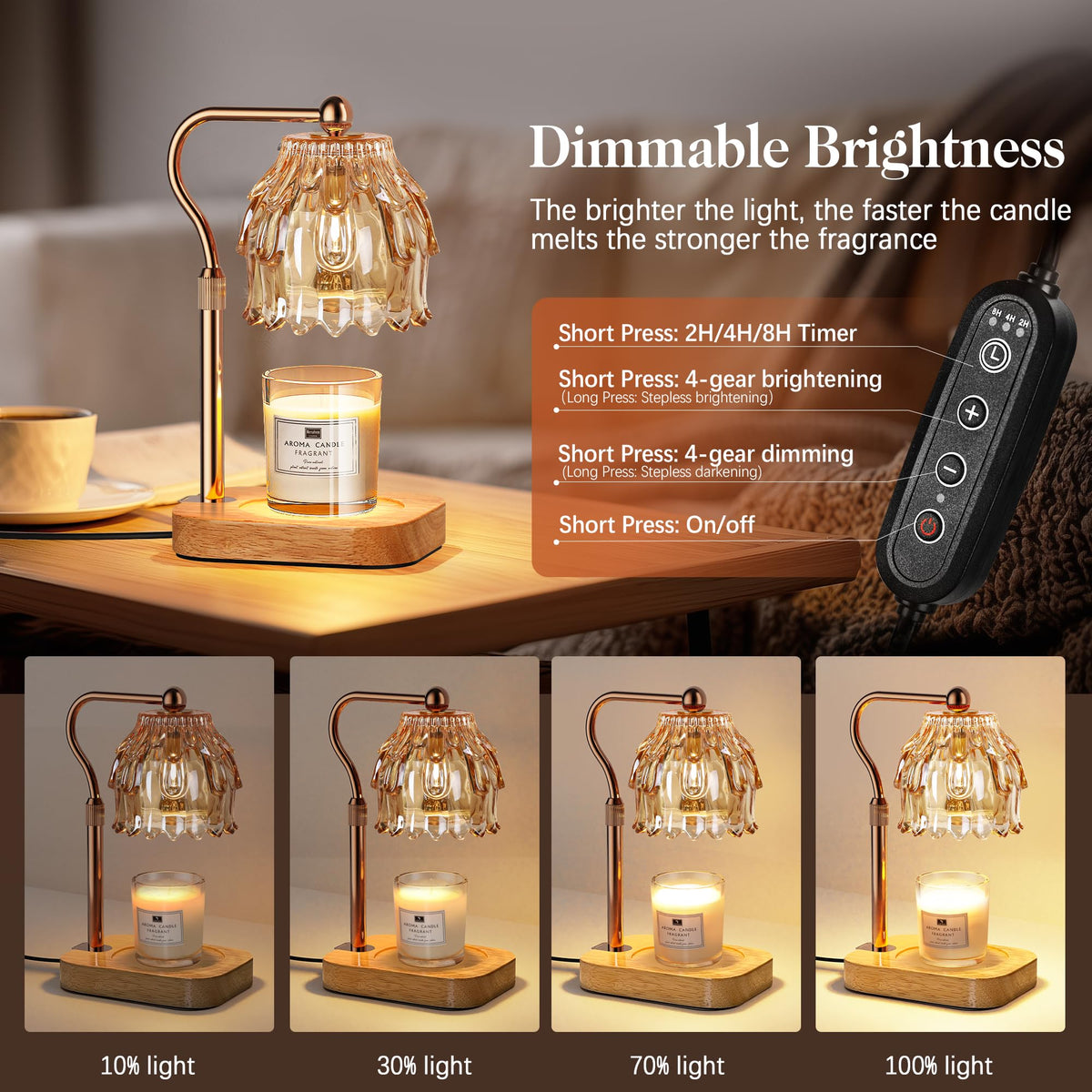 Candle Warmer Lamp with Timer Dimmer