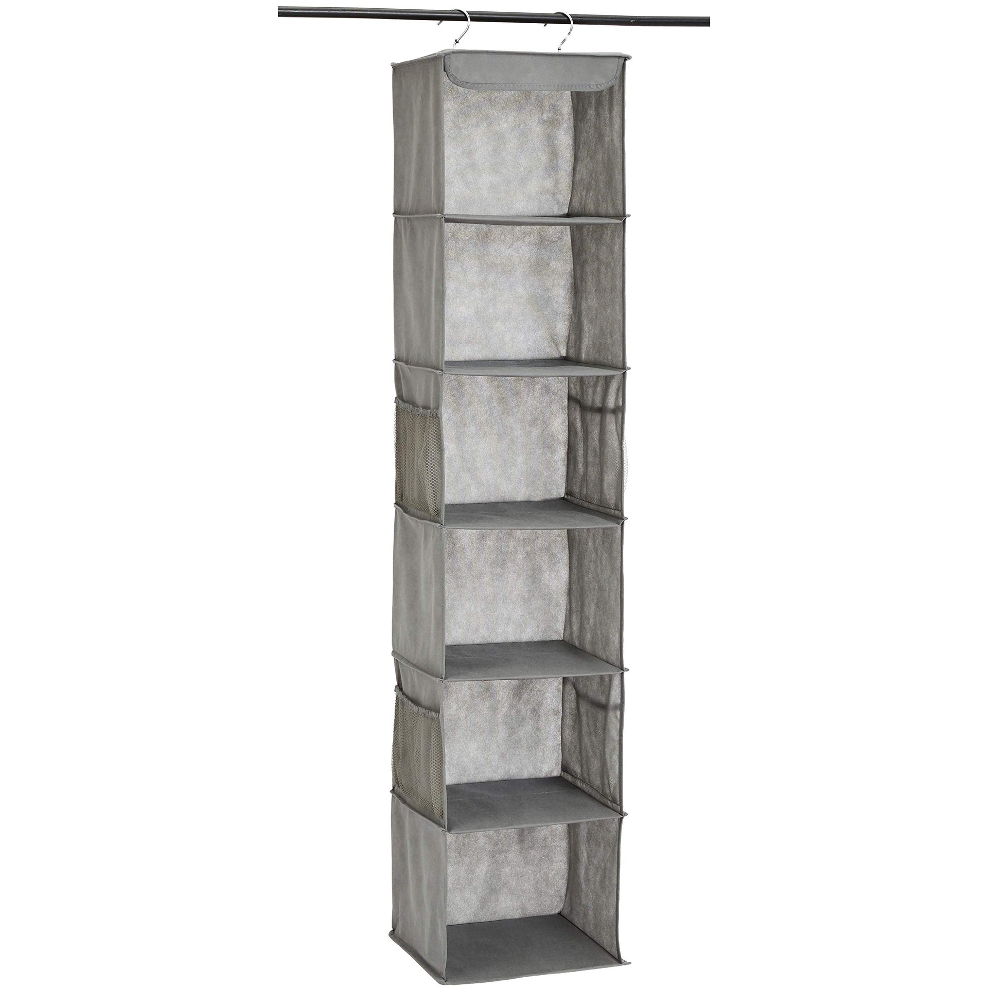 6 Tier Hanging Closet Shelf Organizer with Pockets