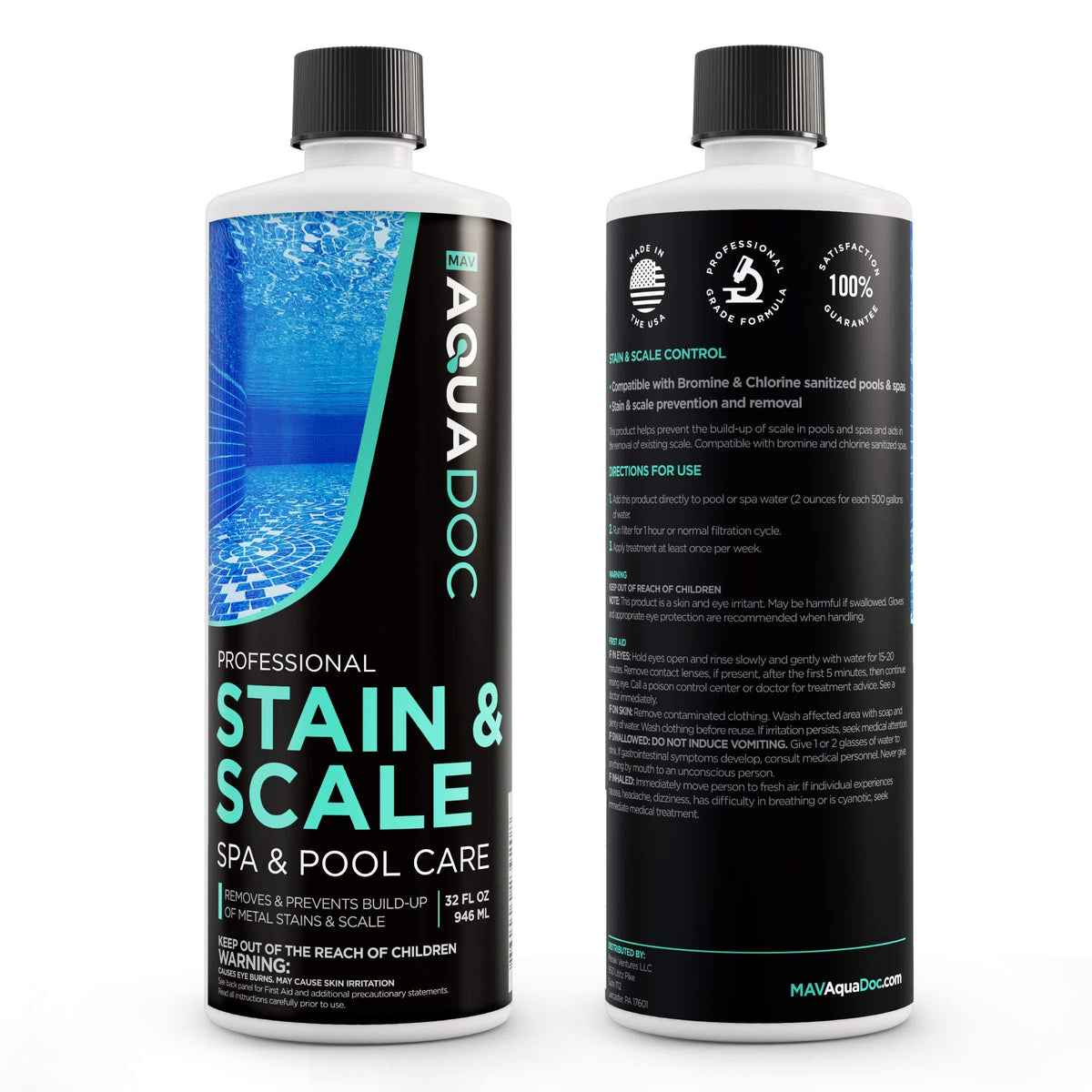 AquaDoc Spa Stain and Scale Control for Hot Tubs (32 Fl Oz)