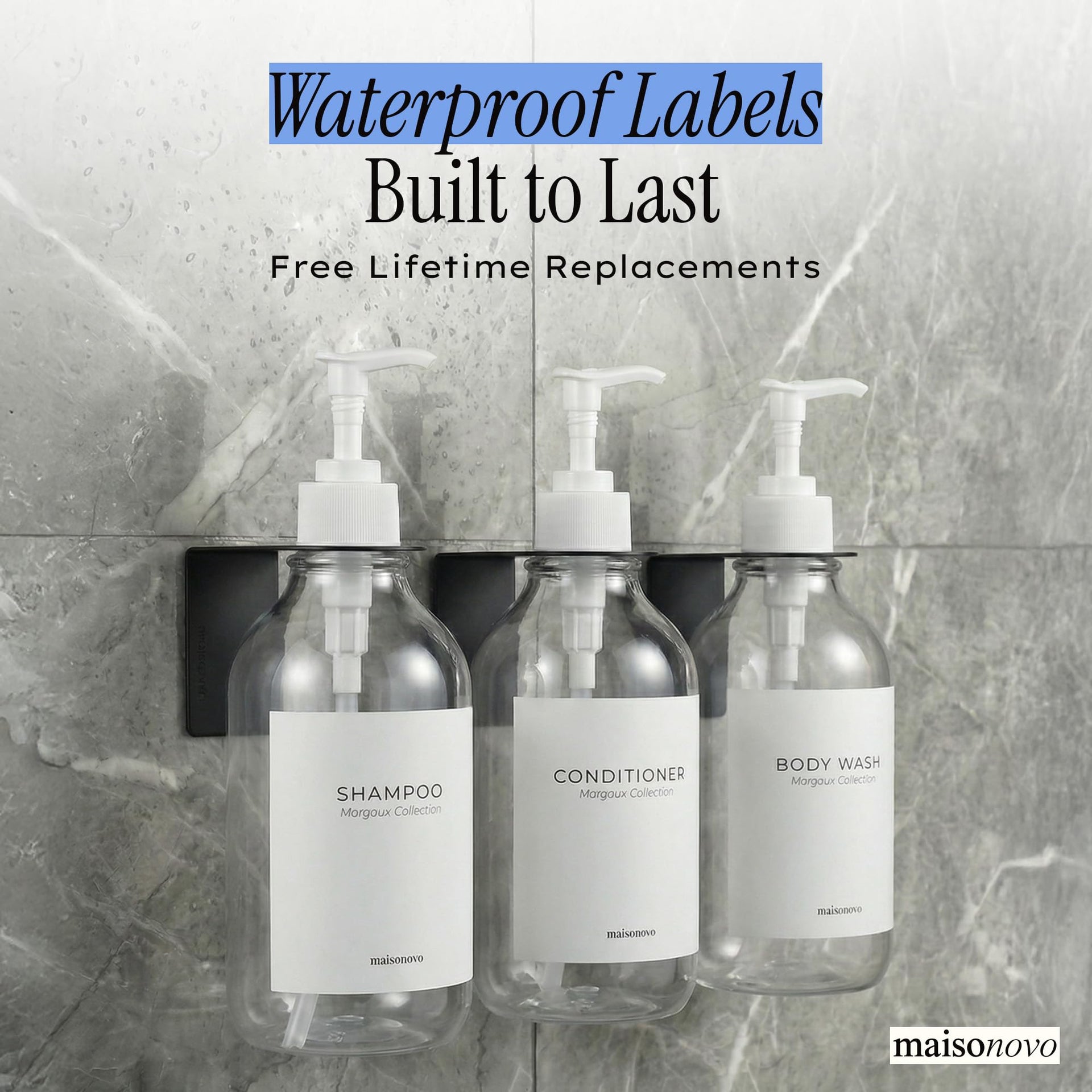 Shampoo and Conditioner Dispenser (3 Count)