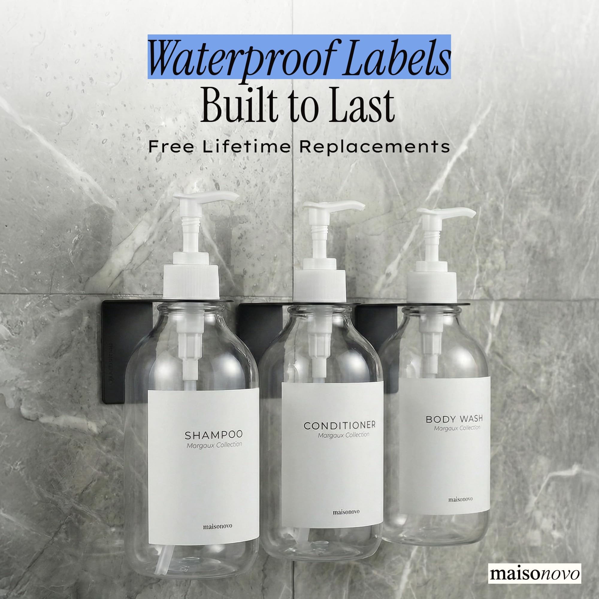 Shampoo and Conditioner Dispenser (3 Count)