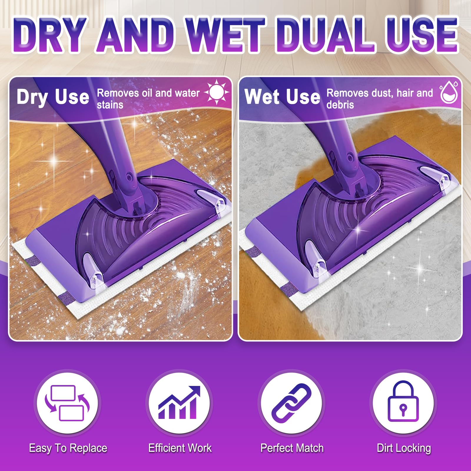 60Pack Mopping Pad Refill for Swiffer Wetjet Mop (60 Count)
