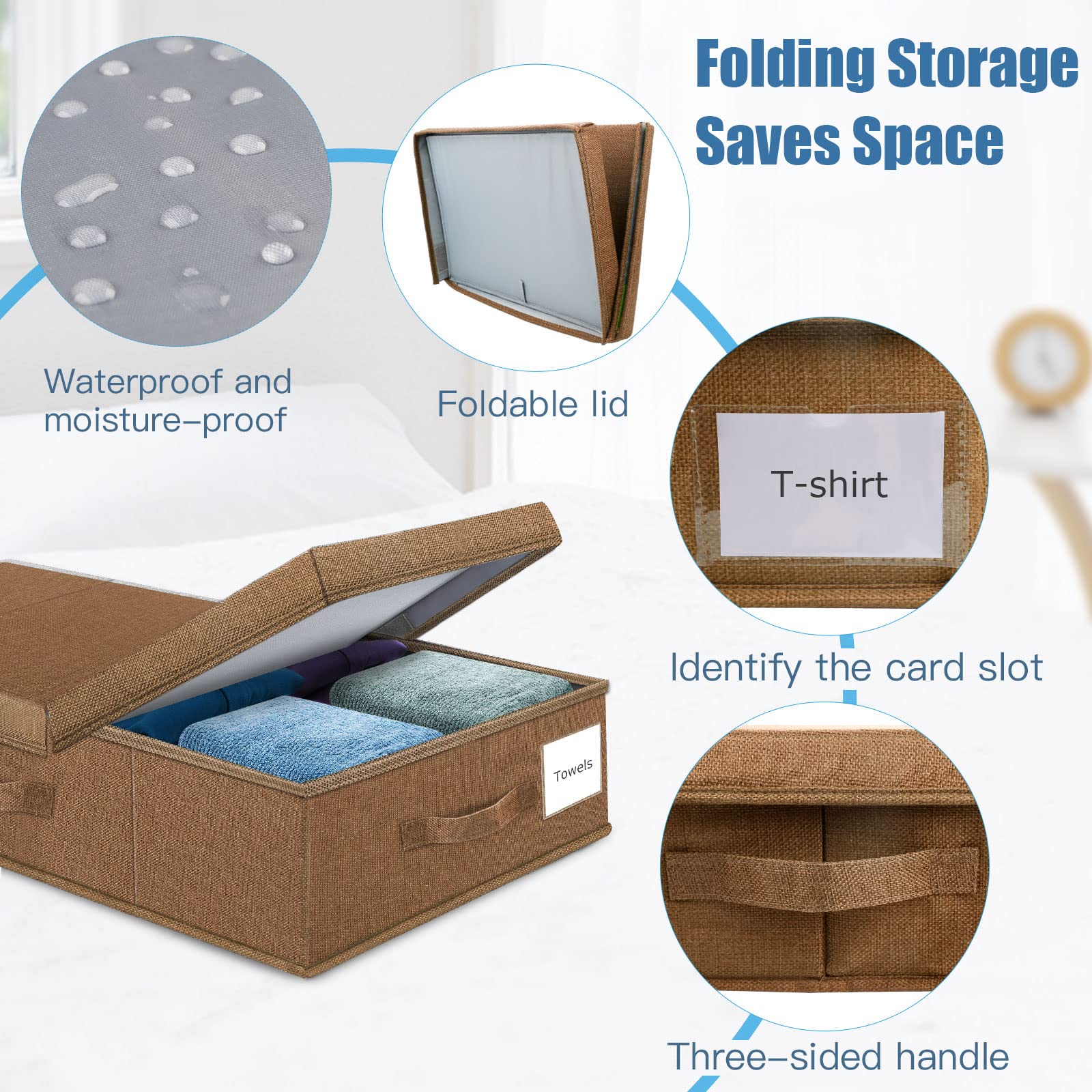 2Pack Large Underbed Storage Containers Bin with Lids