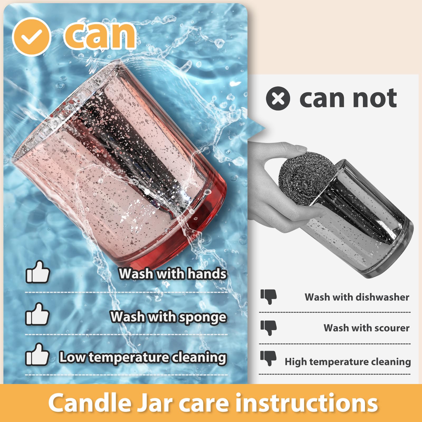 Thick Candle Jars for Making Candles 12 Pcs (12 Count)