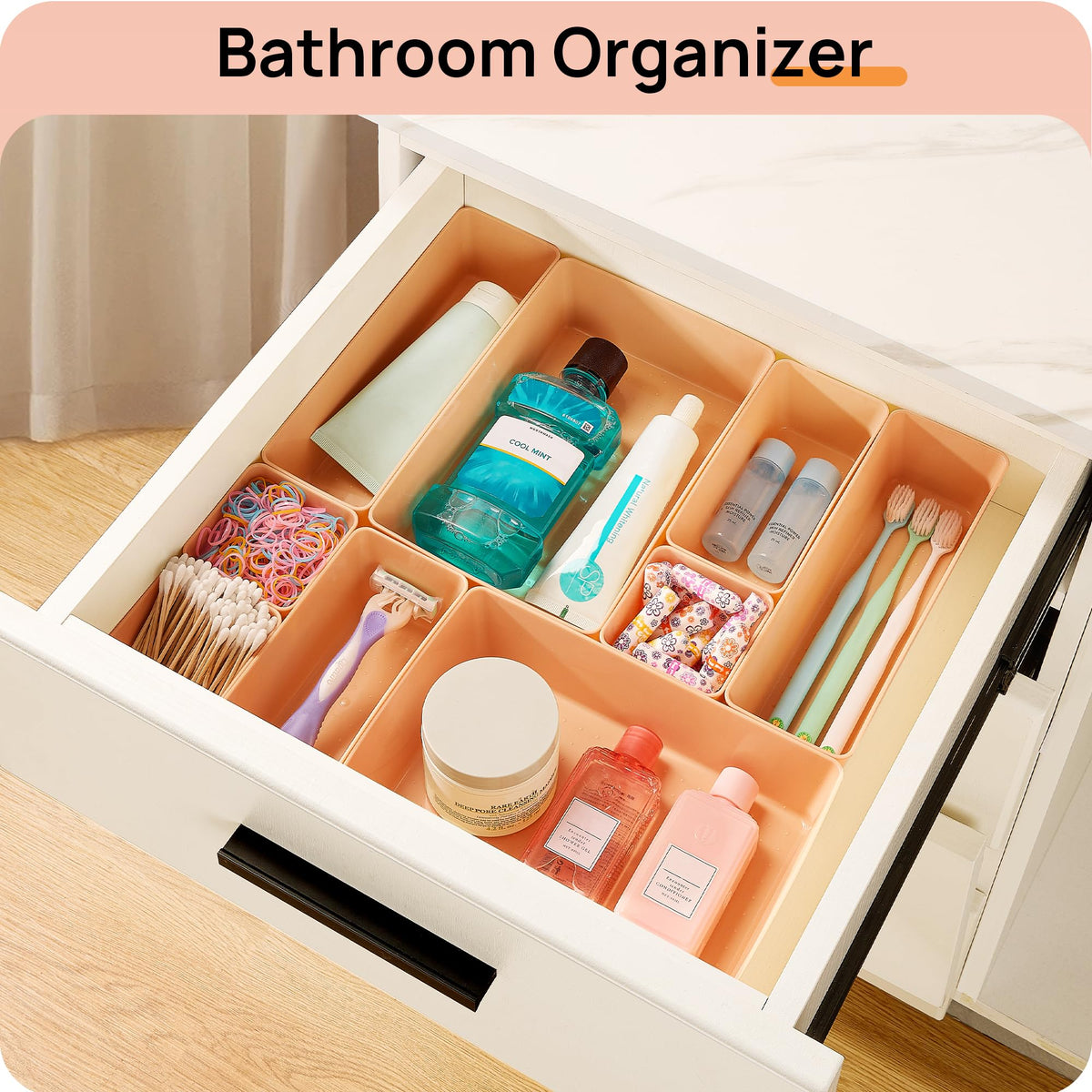 25 Pack Plastic Drawer Organizers with Non (25 Count)