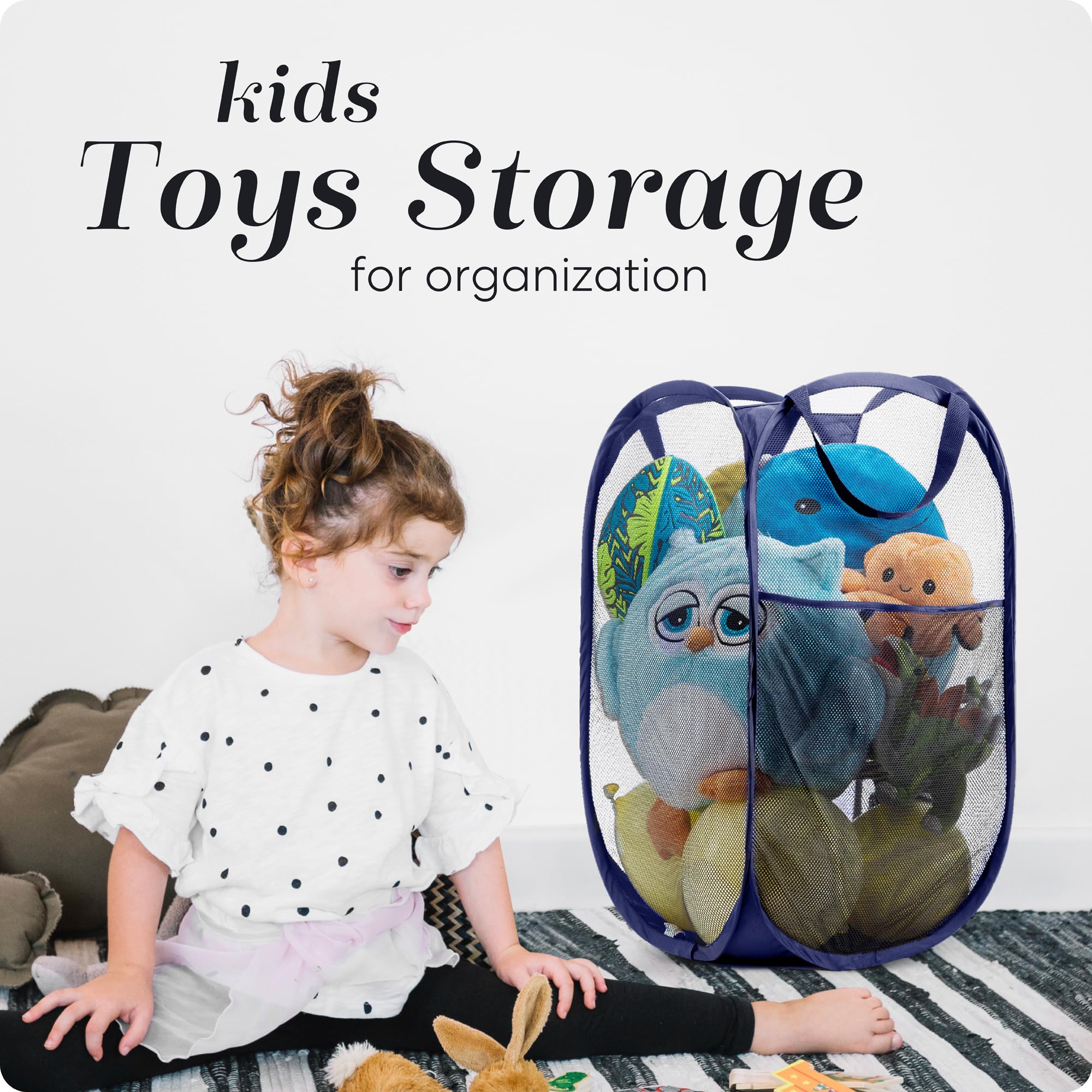 Collapsible Mesh Pop Up Laundry Hamper 2 (2 Count)