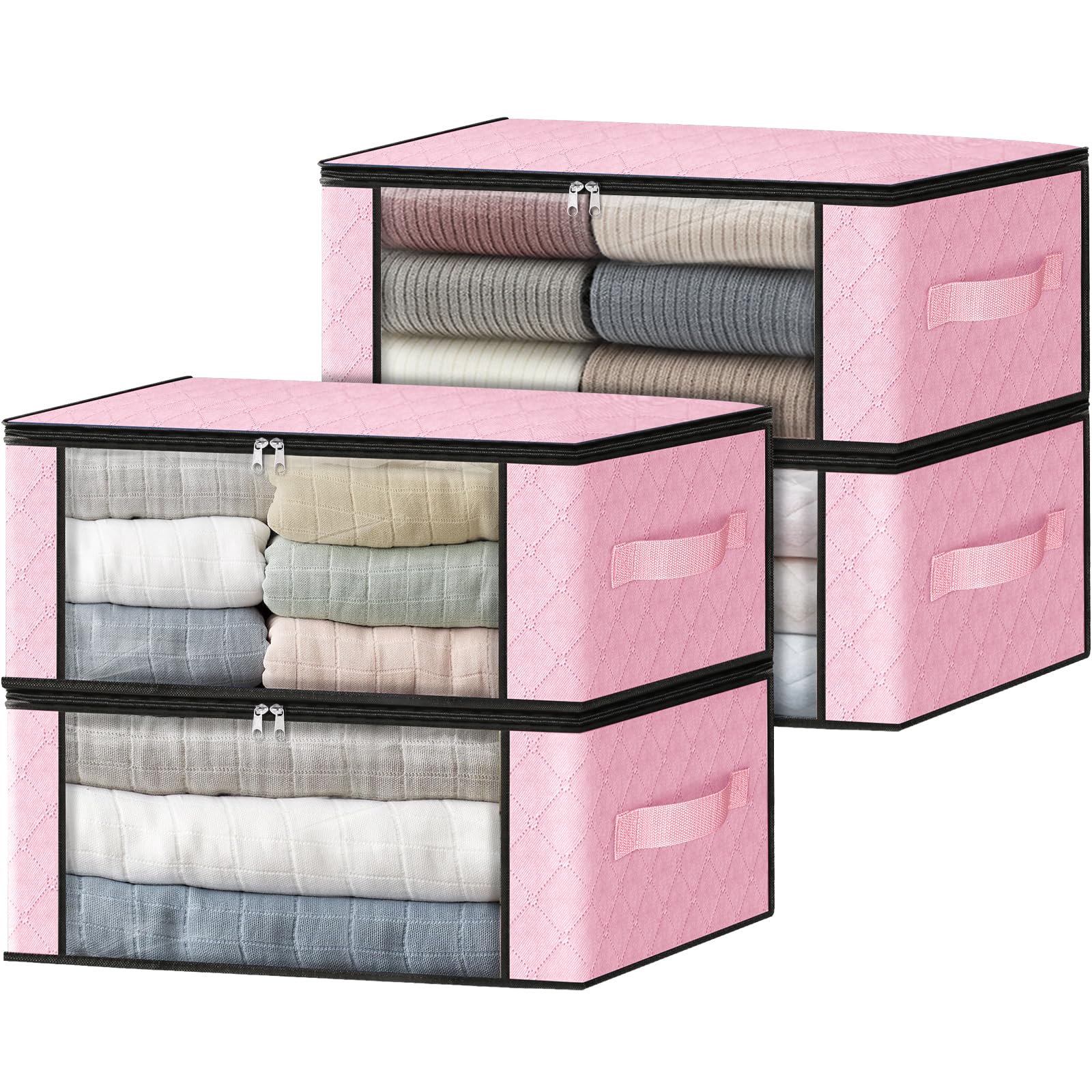 4 Pack Clothes Organizer Storage Bags (4 Count)