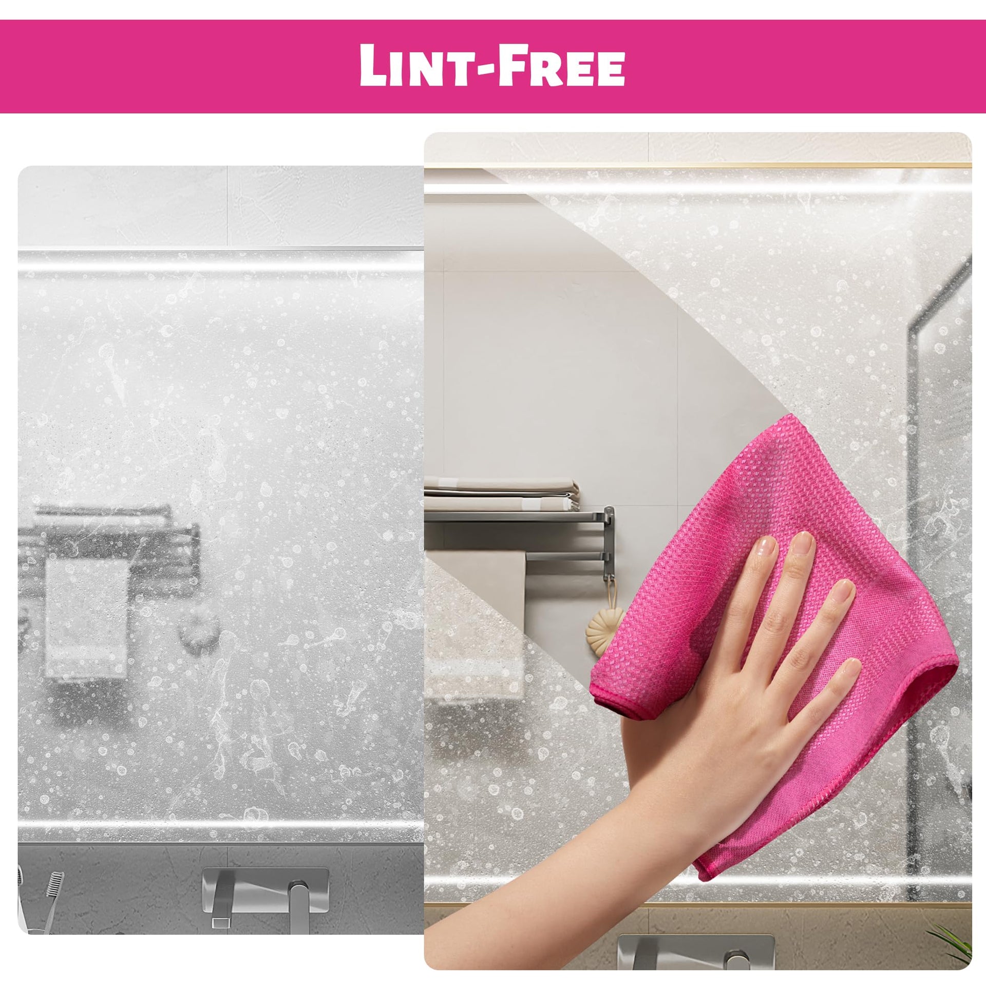 Microfiber Waffle Weave Cleaning Cloth (6 Count)