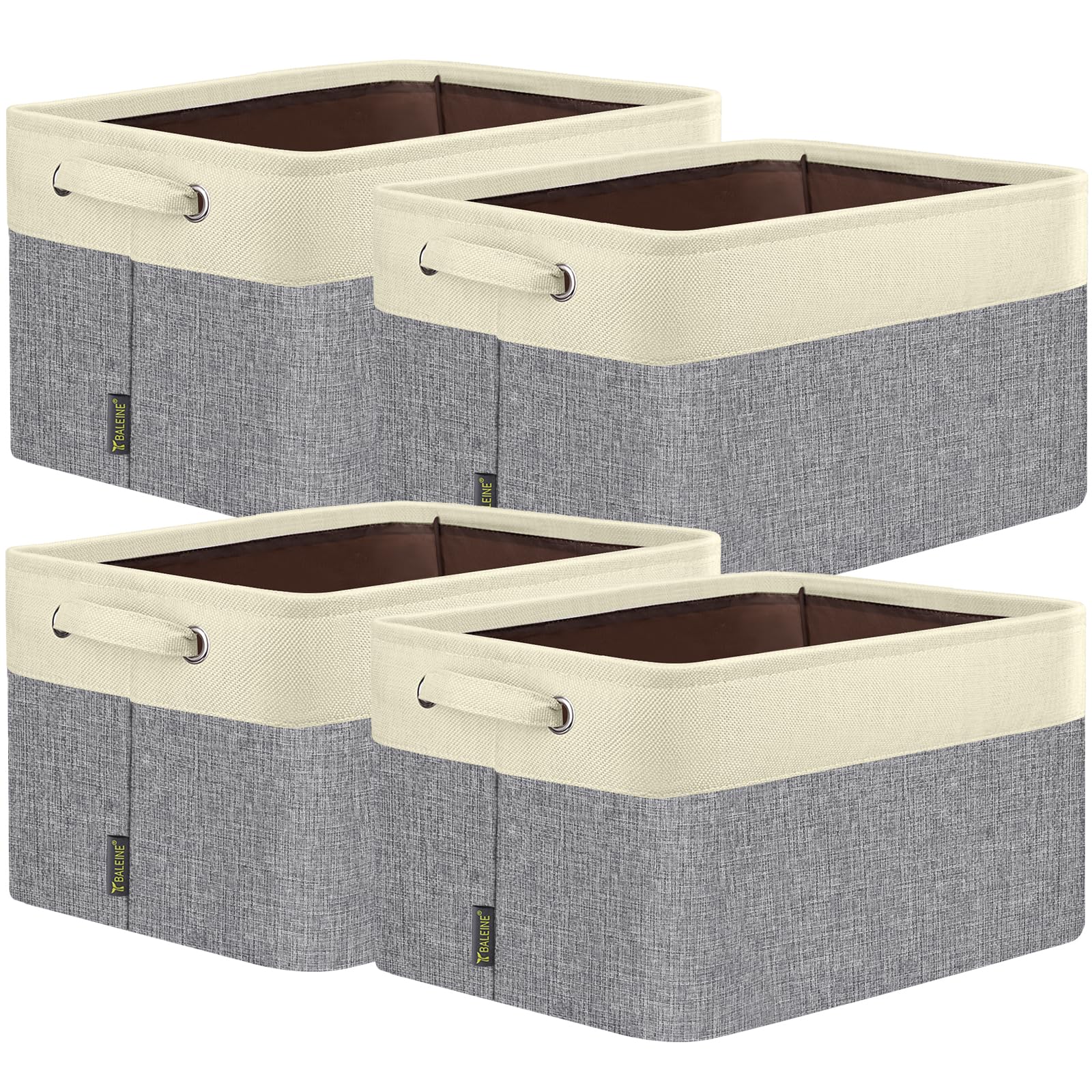 4 Pack Fabric Closet Storage Bins for Shelves (4 Count)