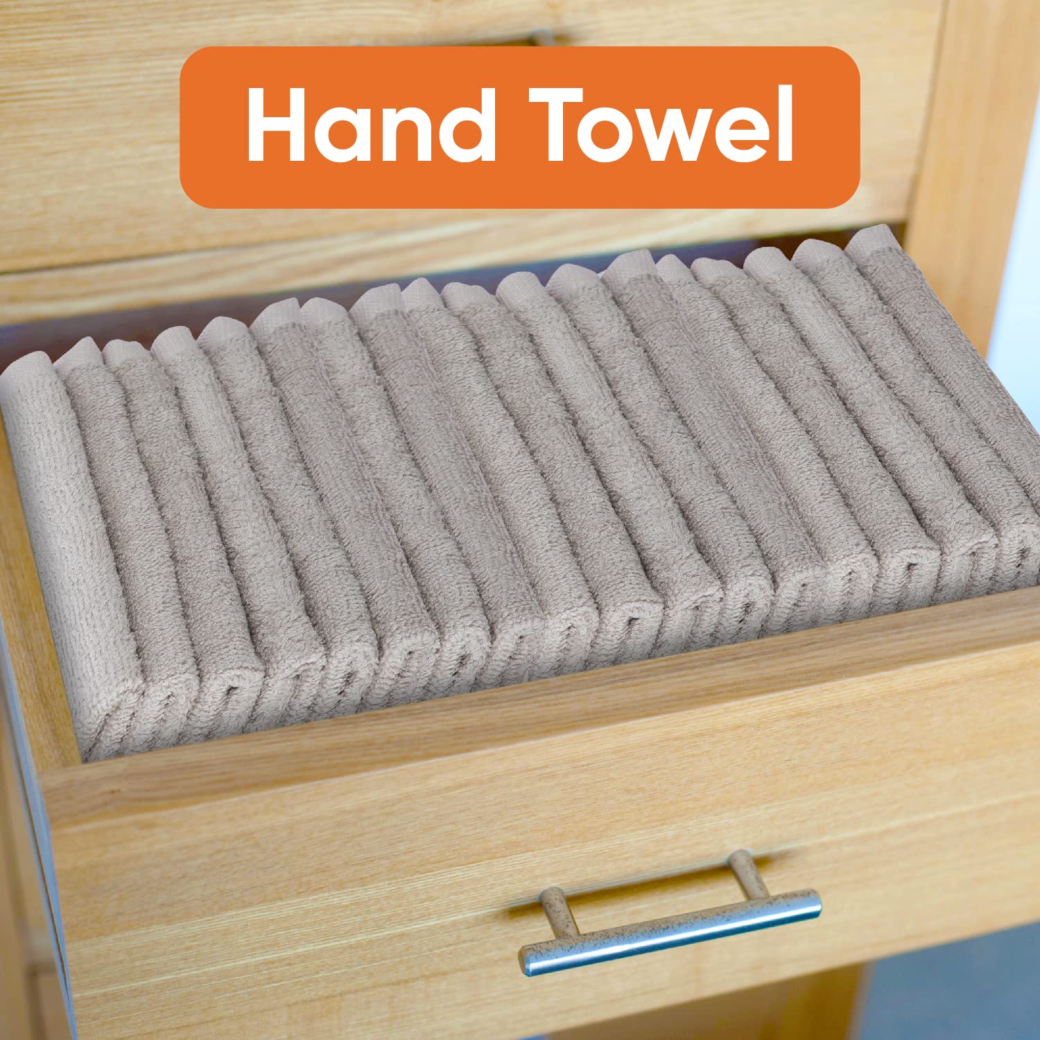 Cotton Terry Washcloths Grey Towels 100% Cotton Cleaning Cloth Rags Wash Clothes for Body and Face (48 Count)