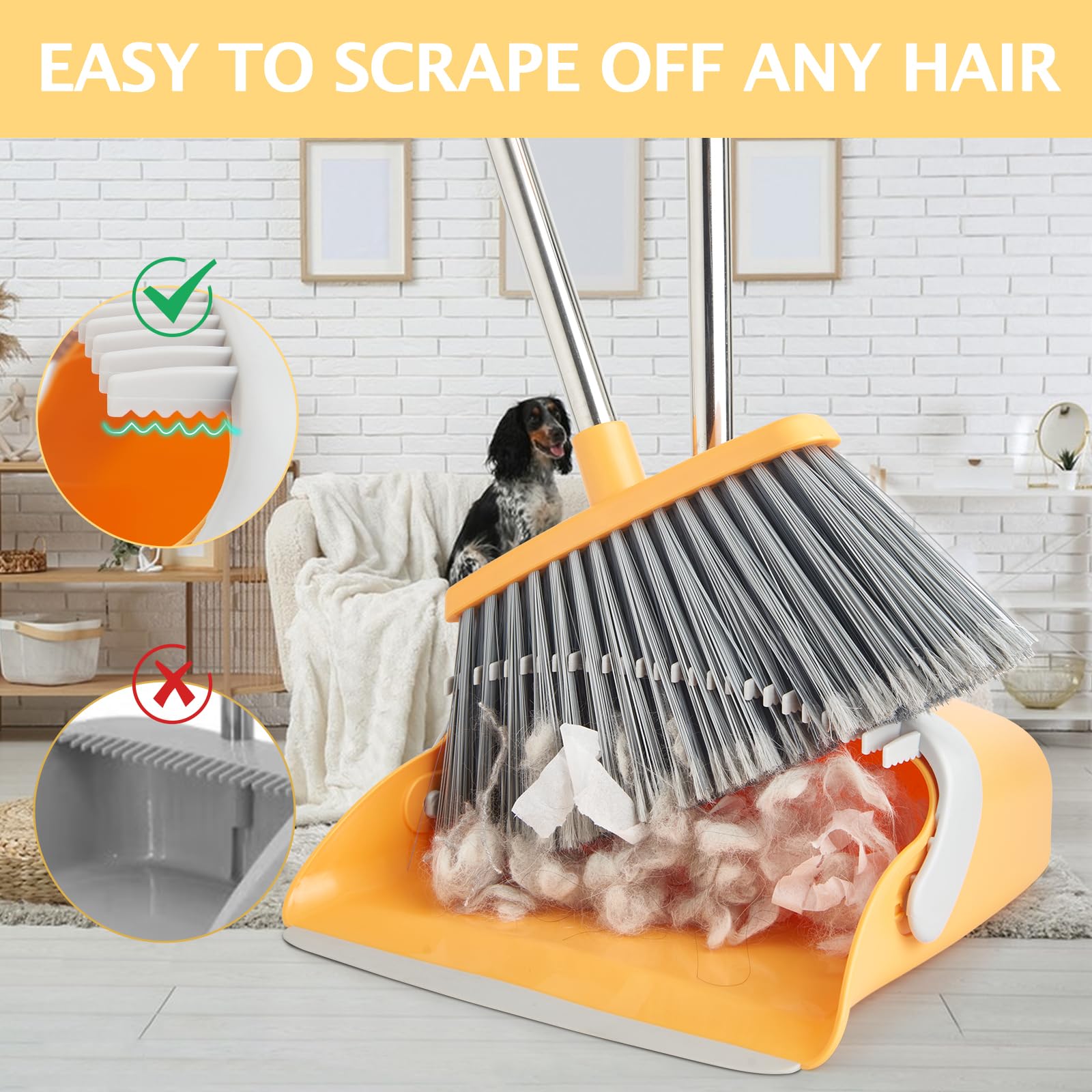 Broom and Dustpan Combo Set