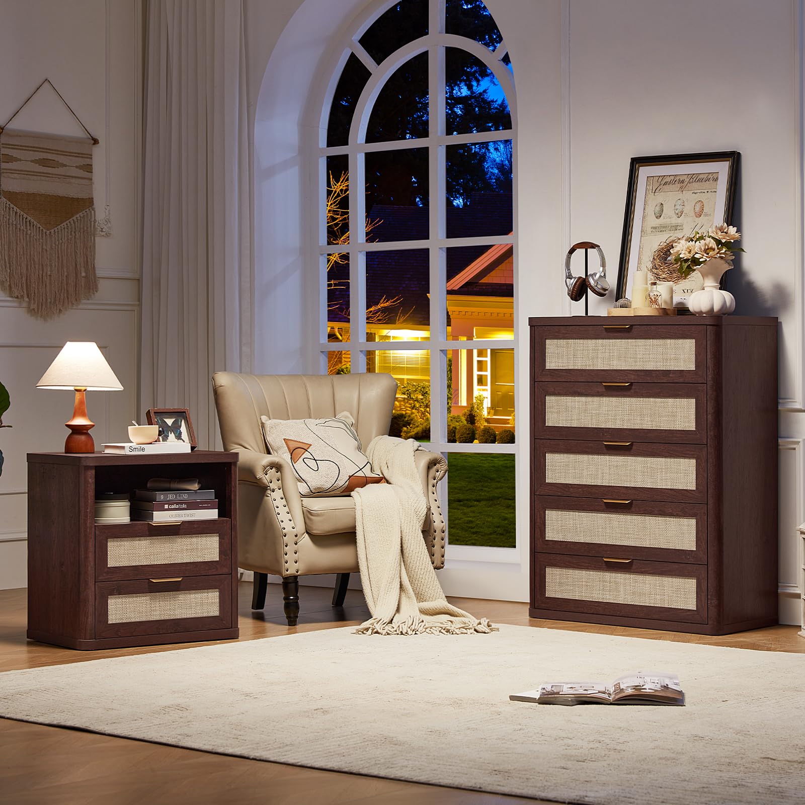Rattan Dresser for Bedroom Set 2