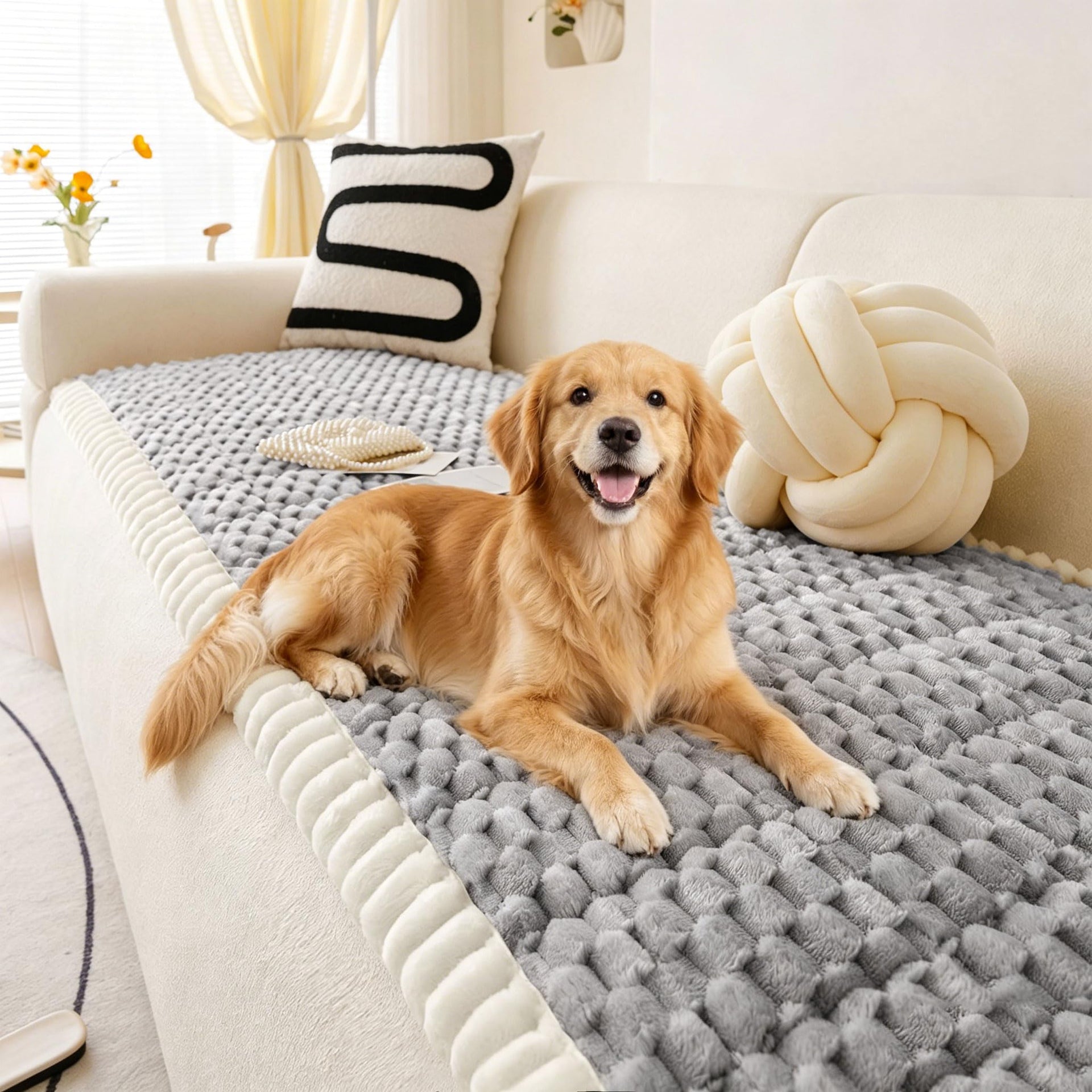Couch Cover for Dogs Washable Non Slip Pet Couch Covers Sofa Protector (3 Count)