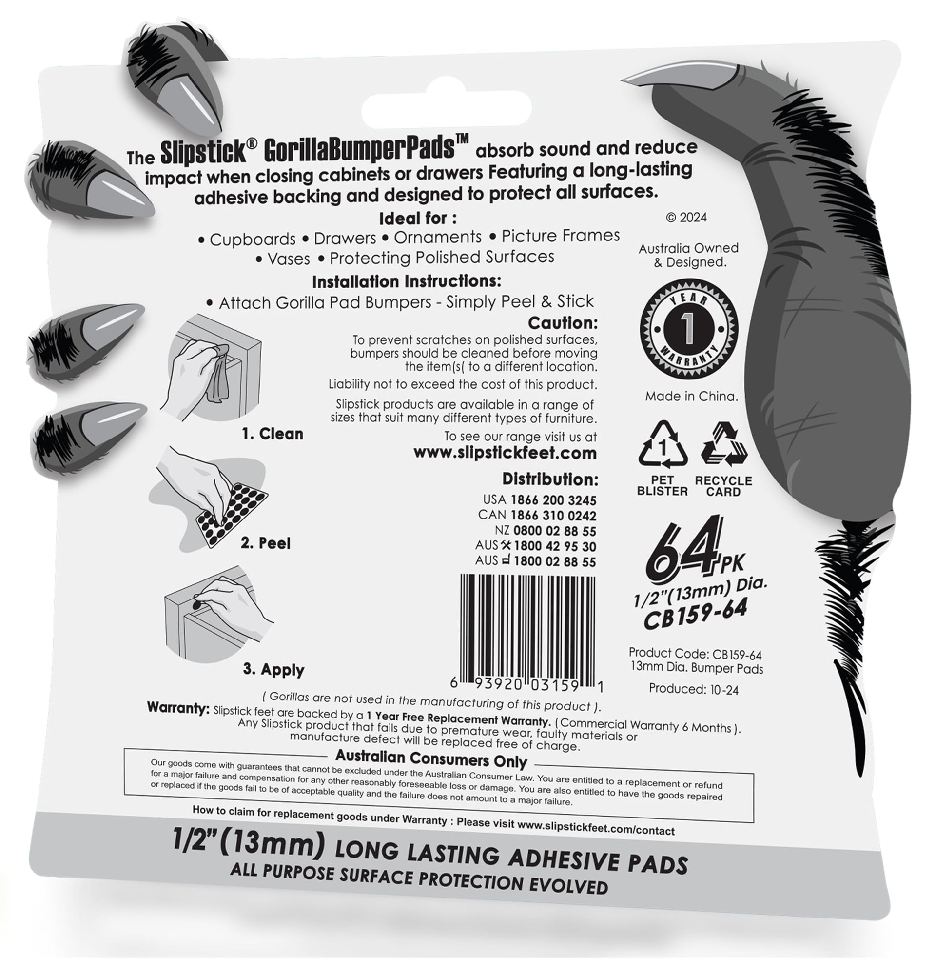 GorillaBumperPads Premium 1 (64 Count)