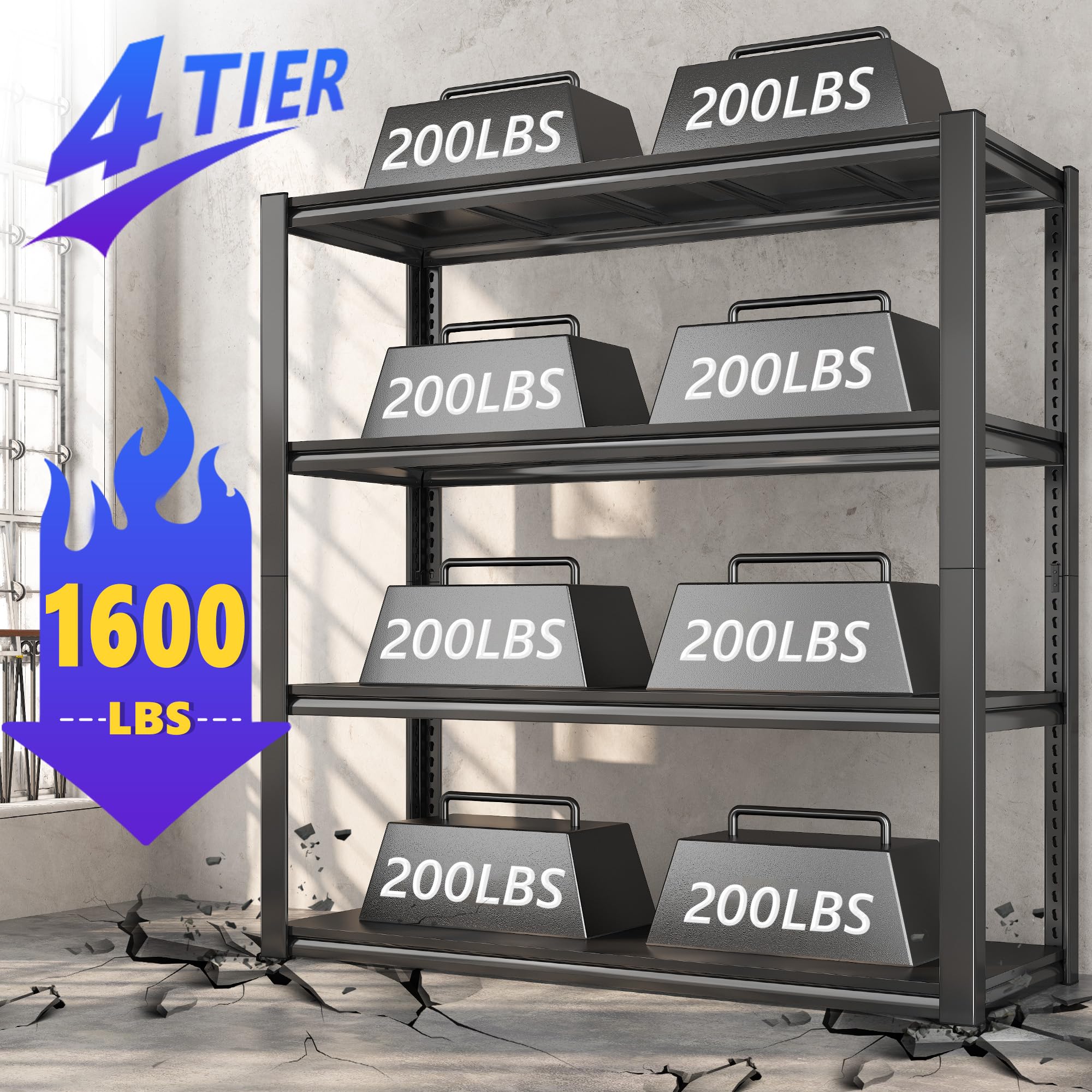 40" W Garage Shelving