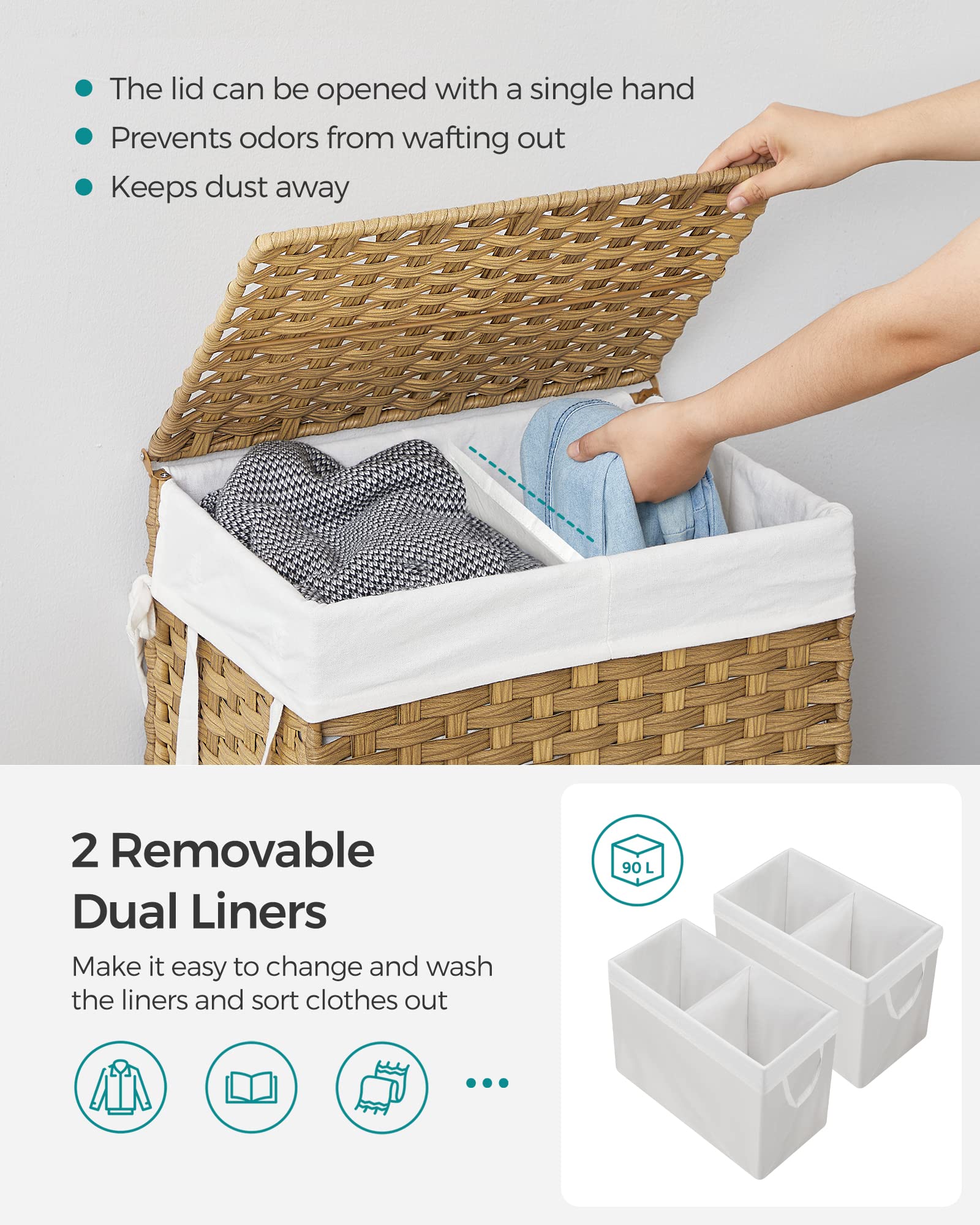 Laundry Hamper with Lid - ModHome Supplies