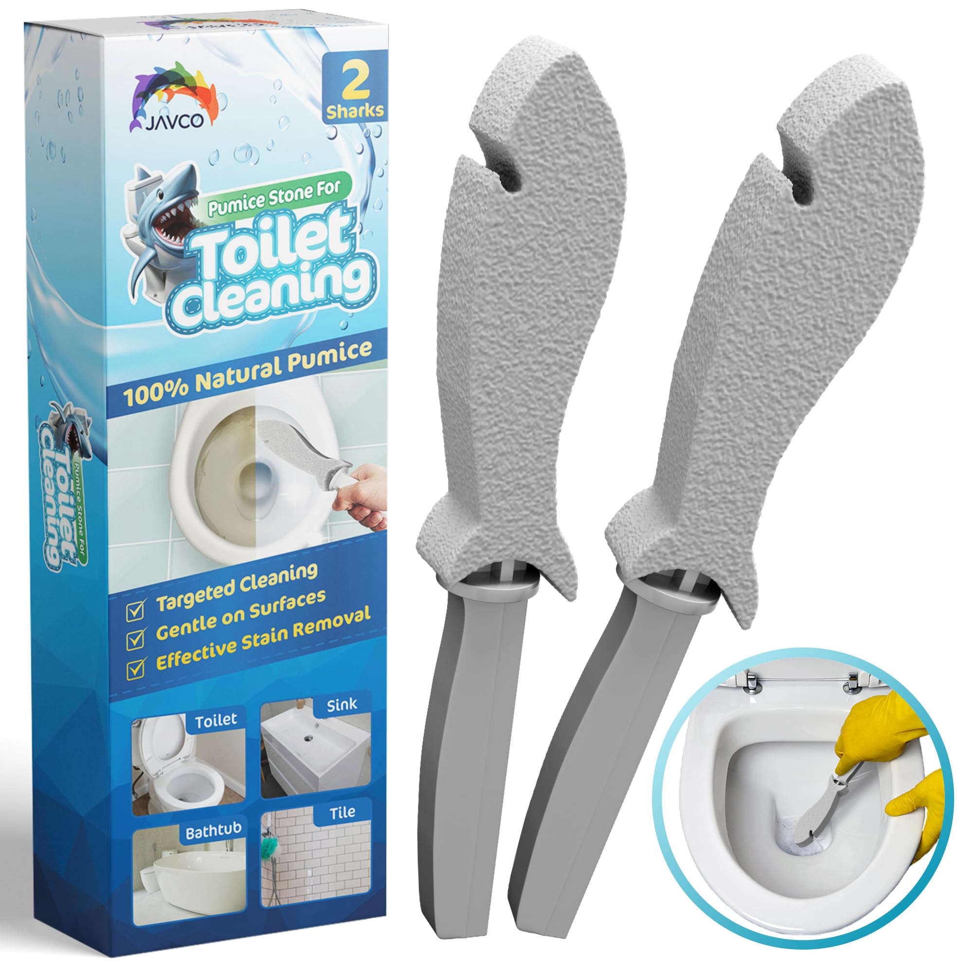 Pumice Stone for Cleaning with Handle (2 Count)