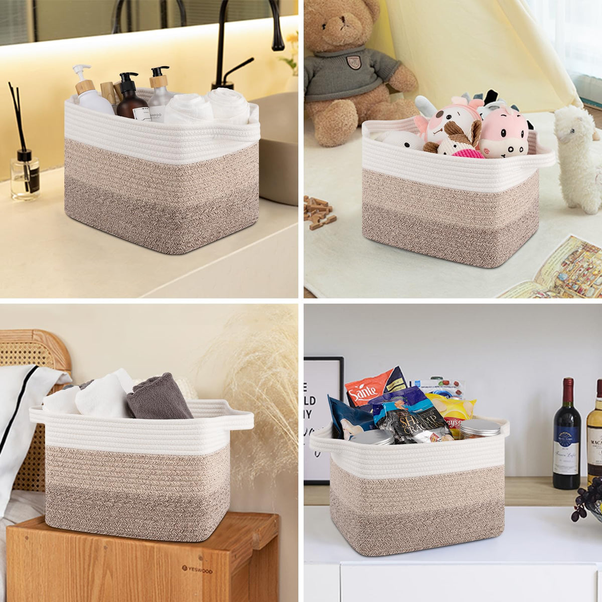 Storage Baskets for Organizing (3 Count)